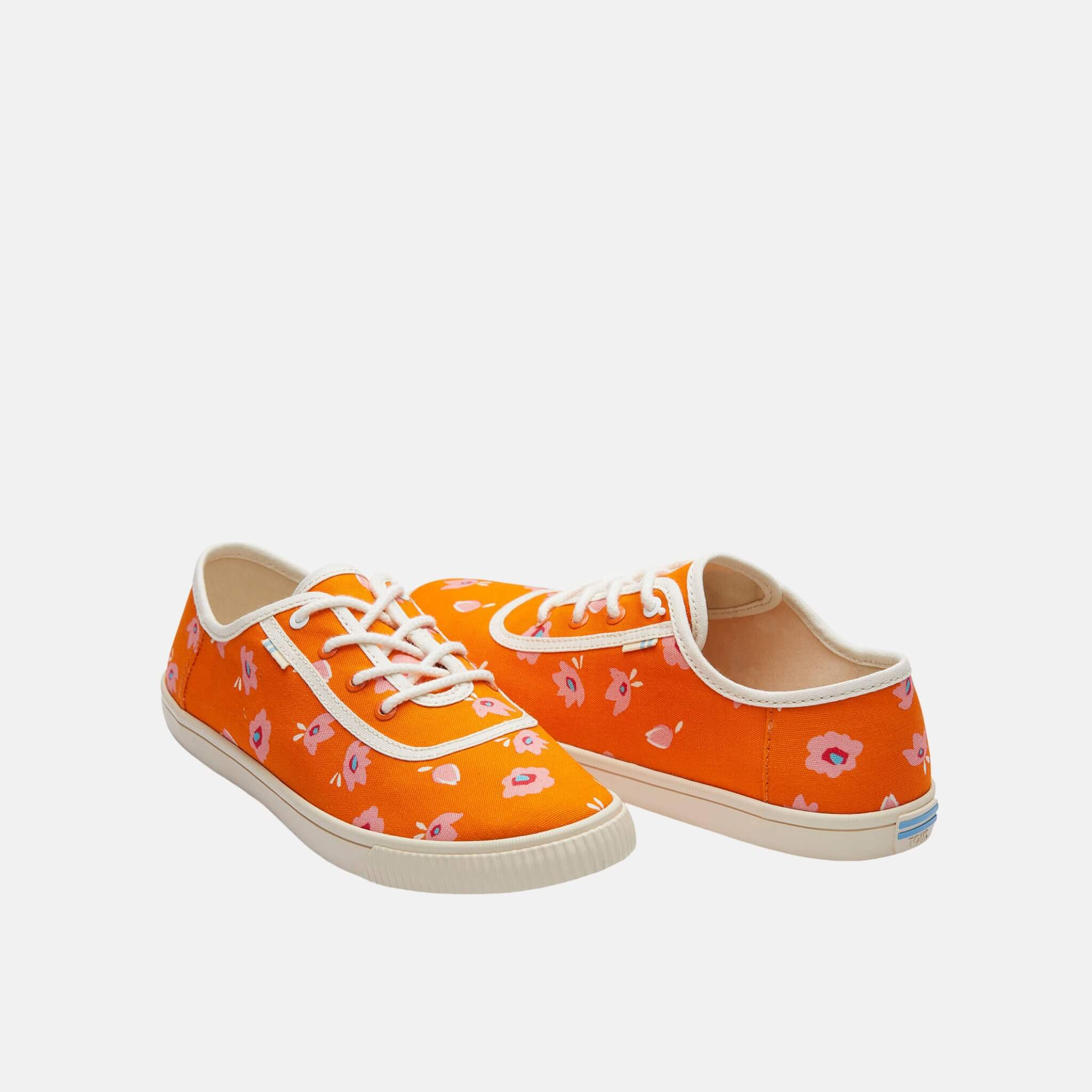 Toms Flower Print Carmel Sneakers Orange