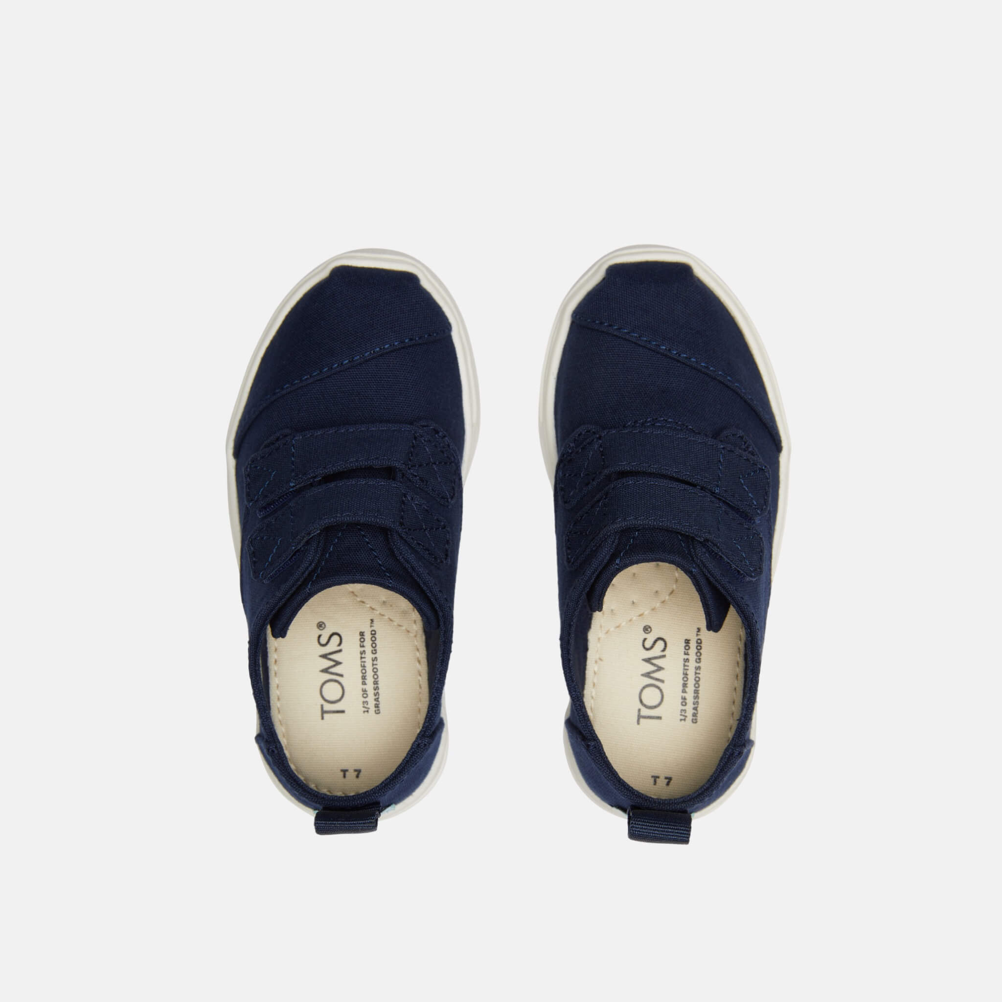 Toms Tiny Cordones Cupsole Double Strap Blue