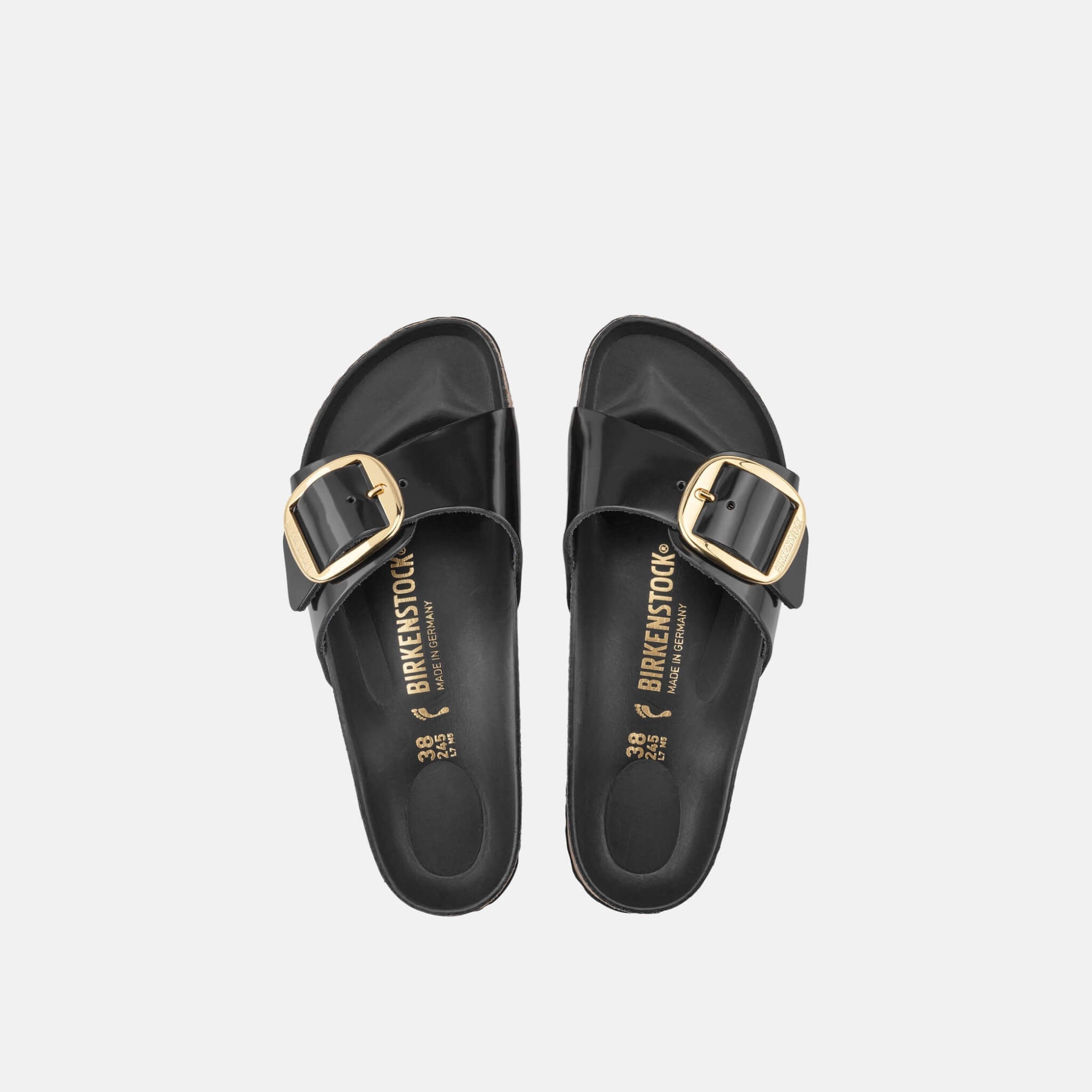 Birkenstock Madrid Big Buckle High Shine Leather Regular