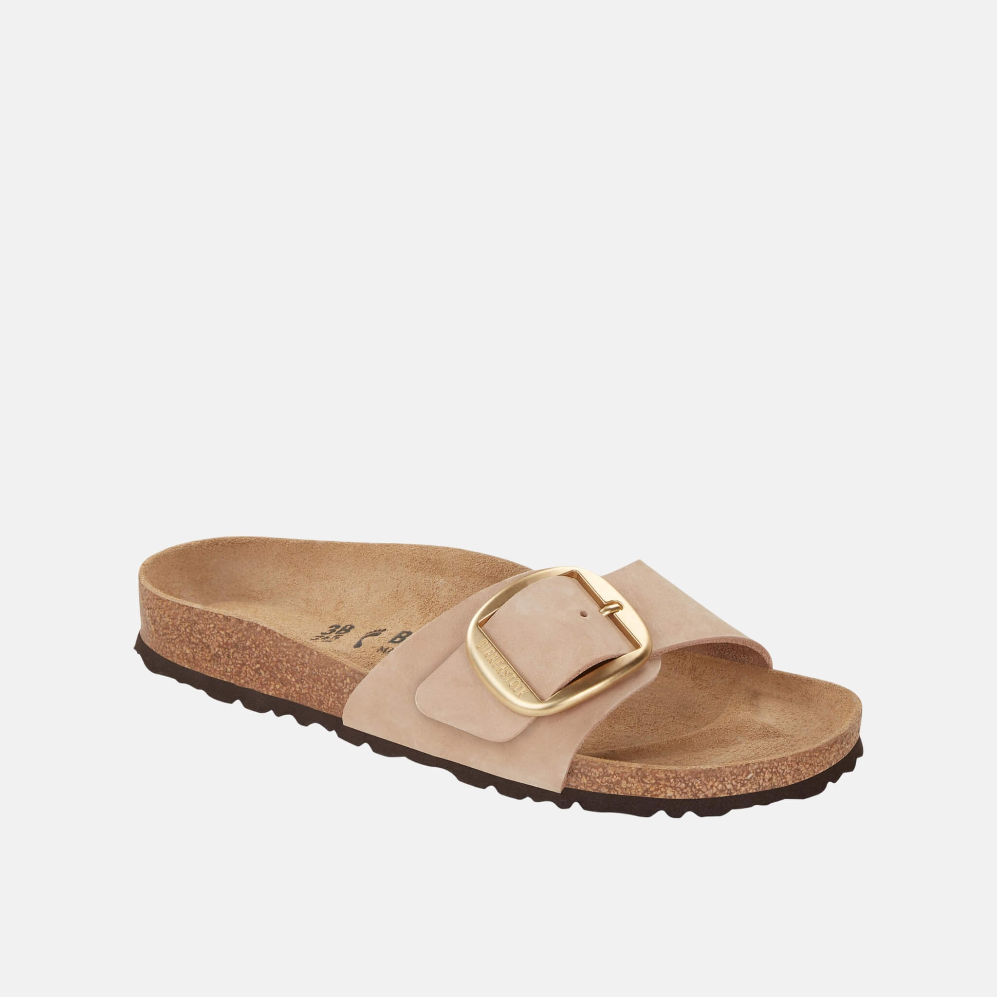 Birkenstock Madrid Big Buckle Natural Leather Nubuck Regular