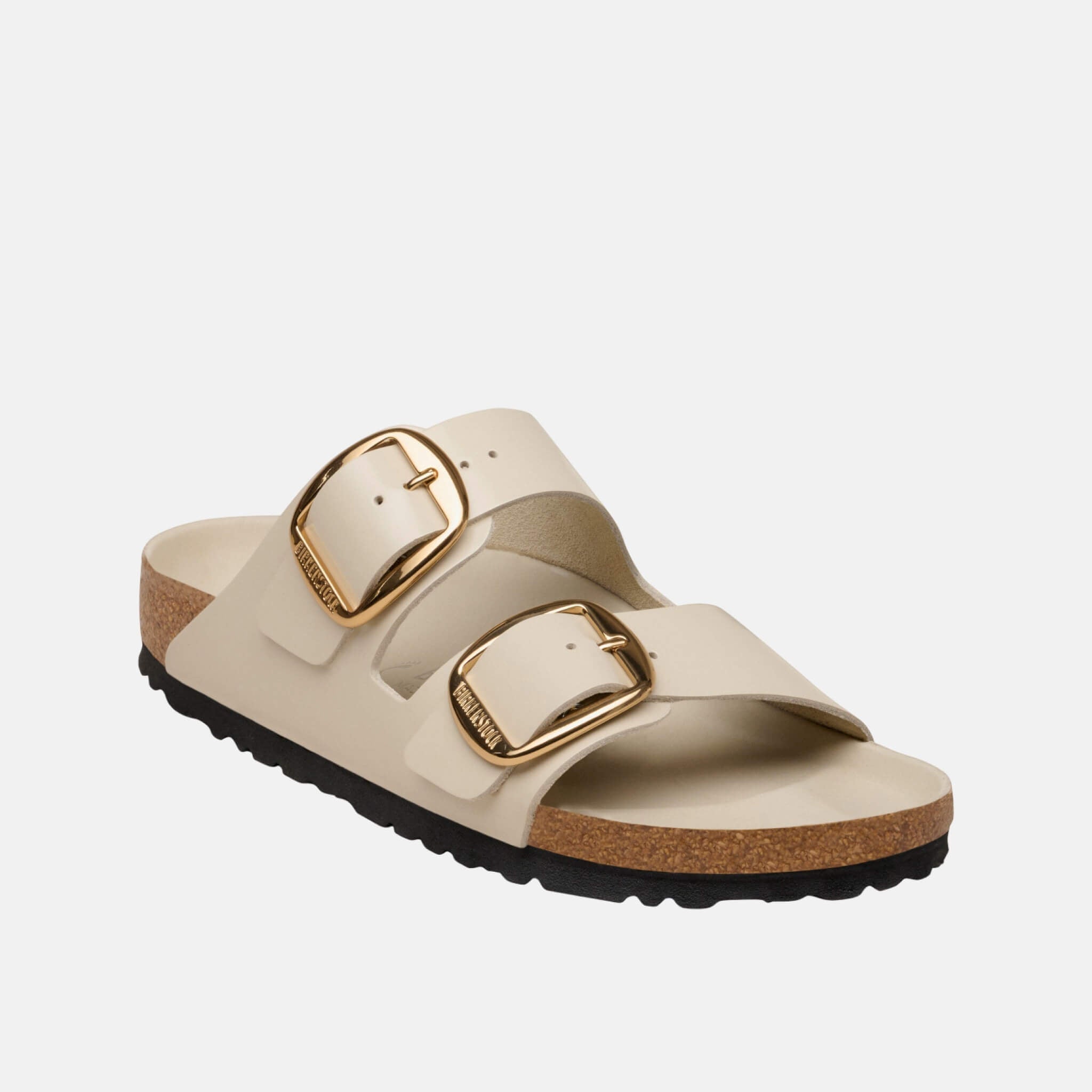 Birkenstock Arizona Big Buckle Natural Leather Patent Regular