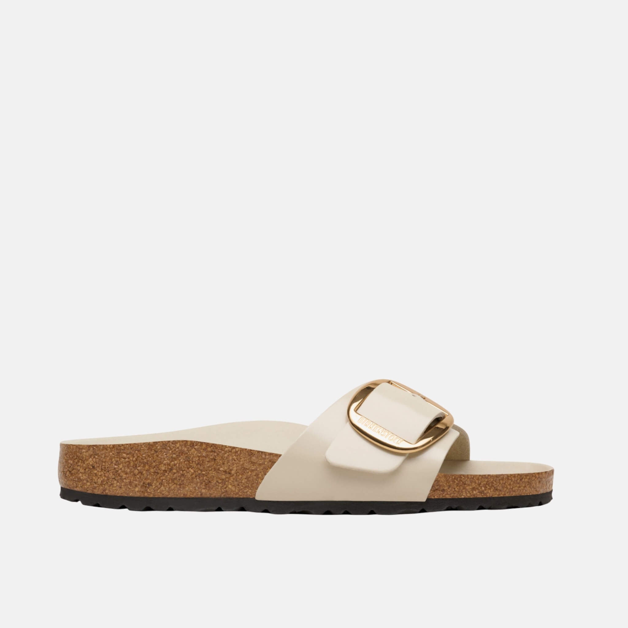 Birkenstock Madrid Big Buckle Natural Leather Patent Regular