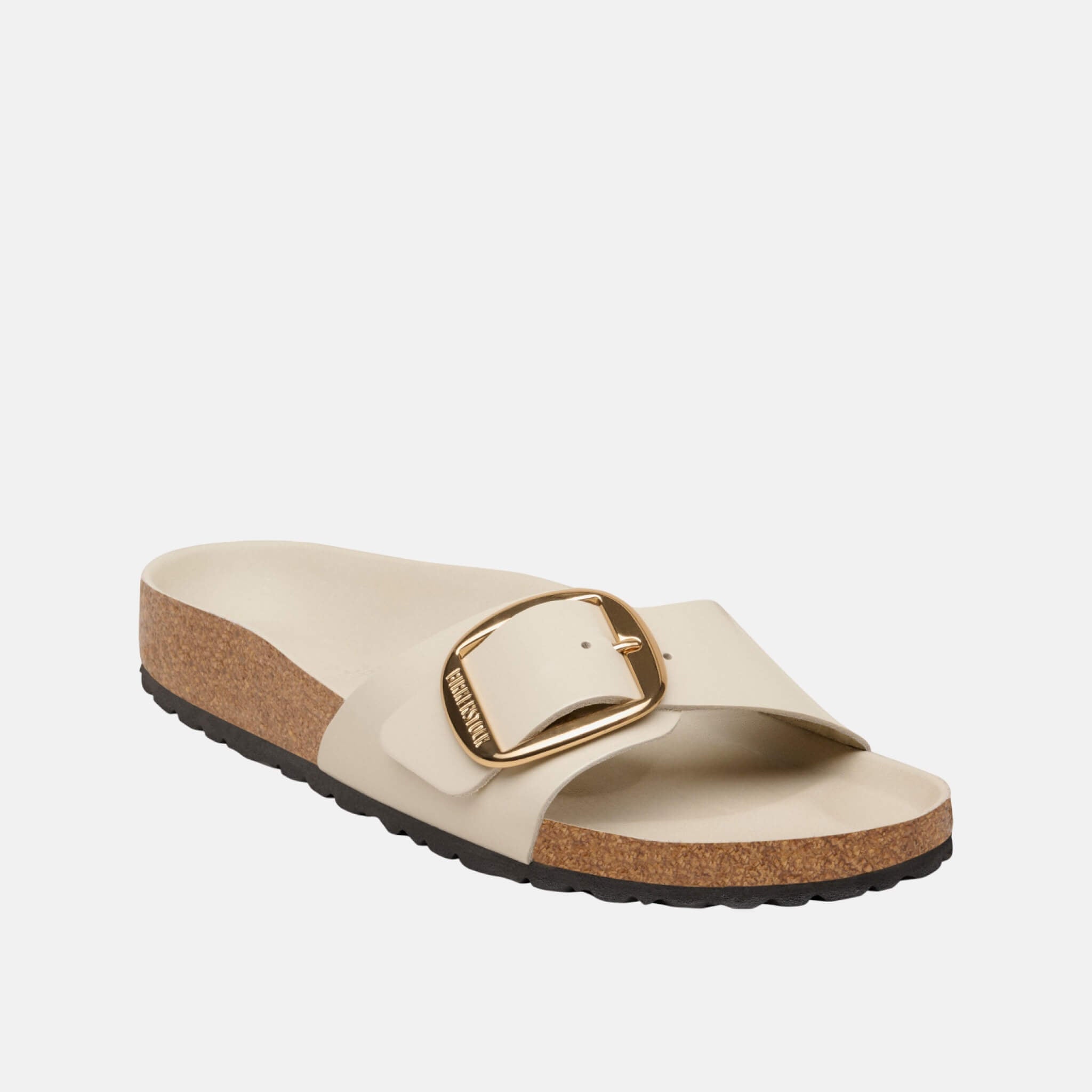 Birkenstock Madrid Big Buckle Natural Leather Patent Regular