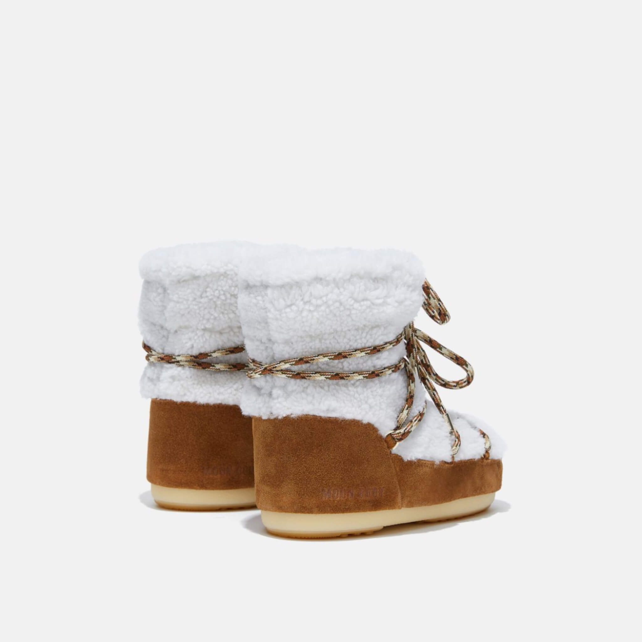 Moon Boot Light Low Shearling Brown/White