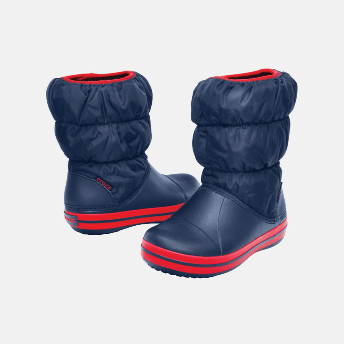 Crocs Winter Puff Boot Kids Navy/Red