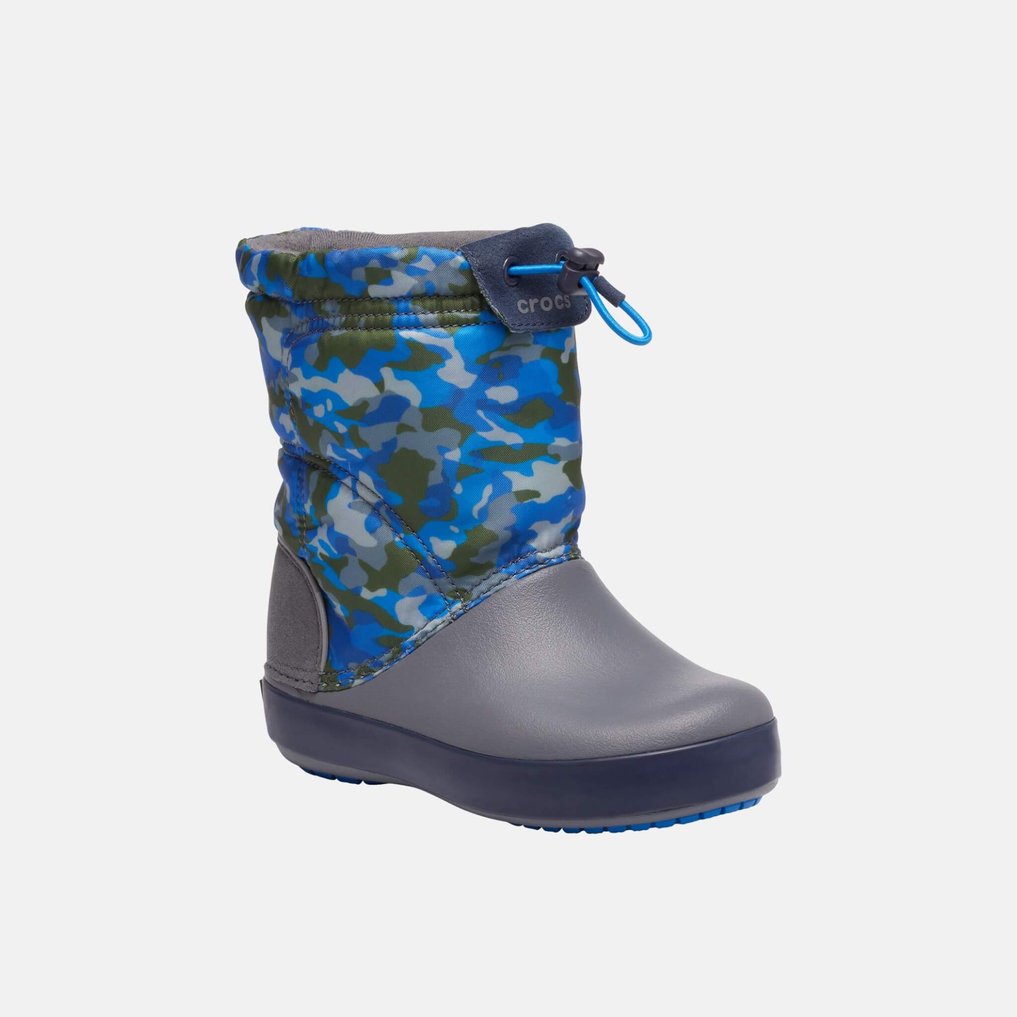 Crocs Crocband LodgePoint Graphic Winter Boot Kids Army Green/Charcoal