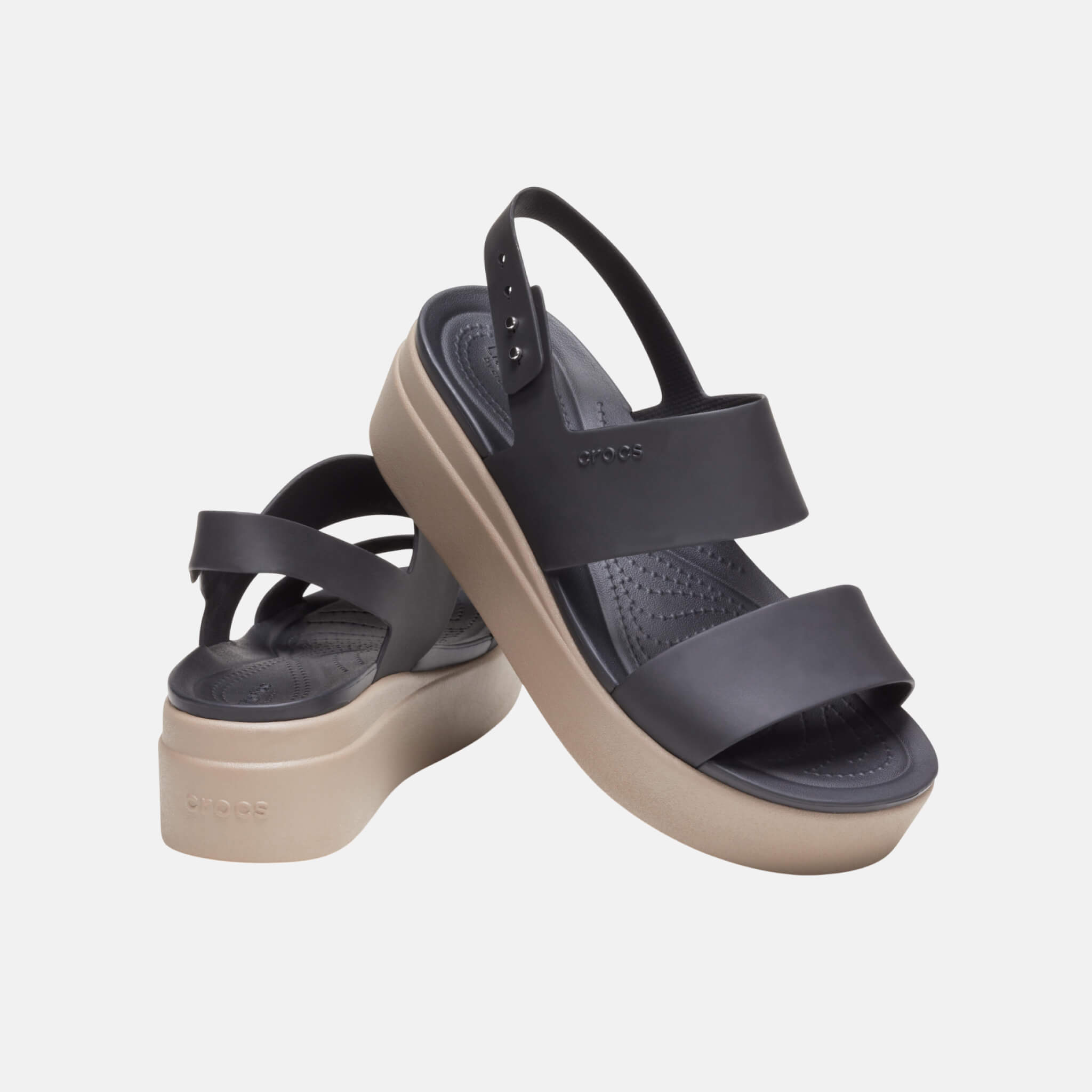 Crocs Brooklyn Low Wedge Black/Mushroom
