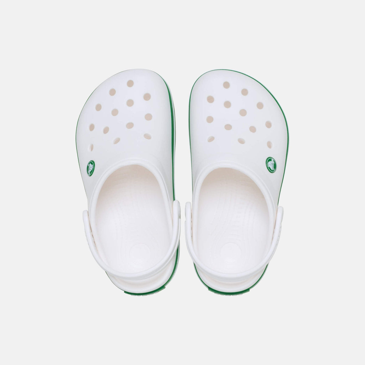 Crocs Kids Crocband Clog White/Green Ivy