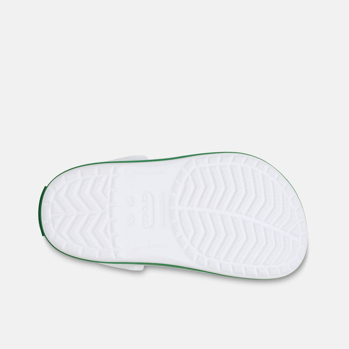 Crocs Kids Crocband Clog White/Green Ivy