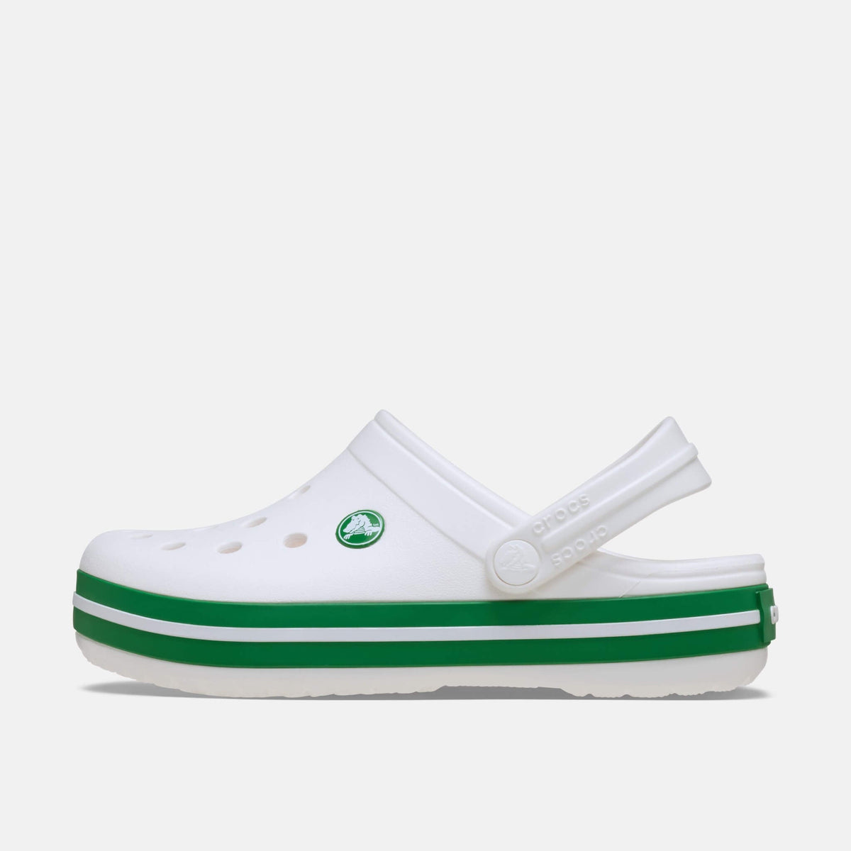 Crocs Kids Crocband Clog White/Green Ivy