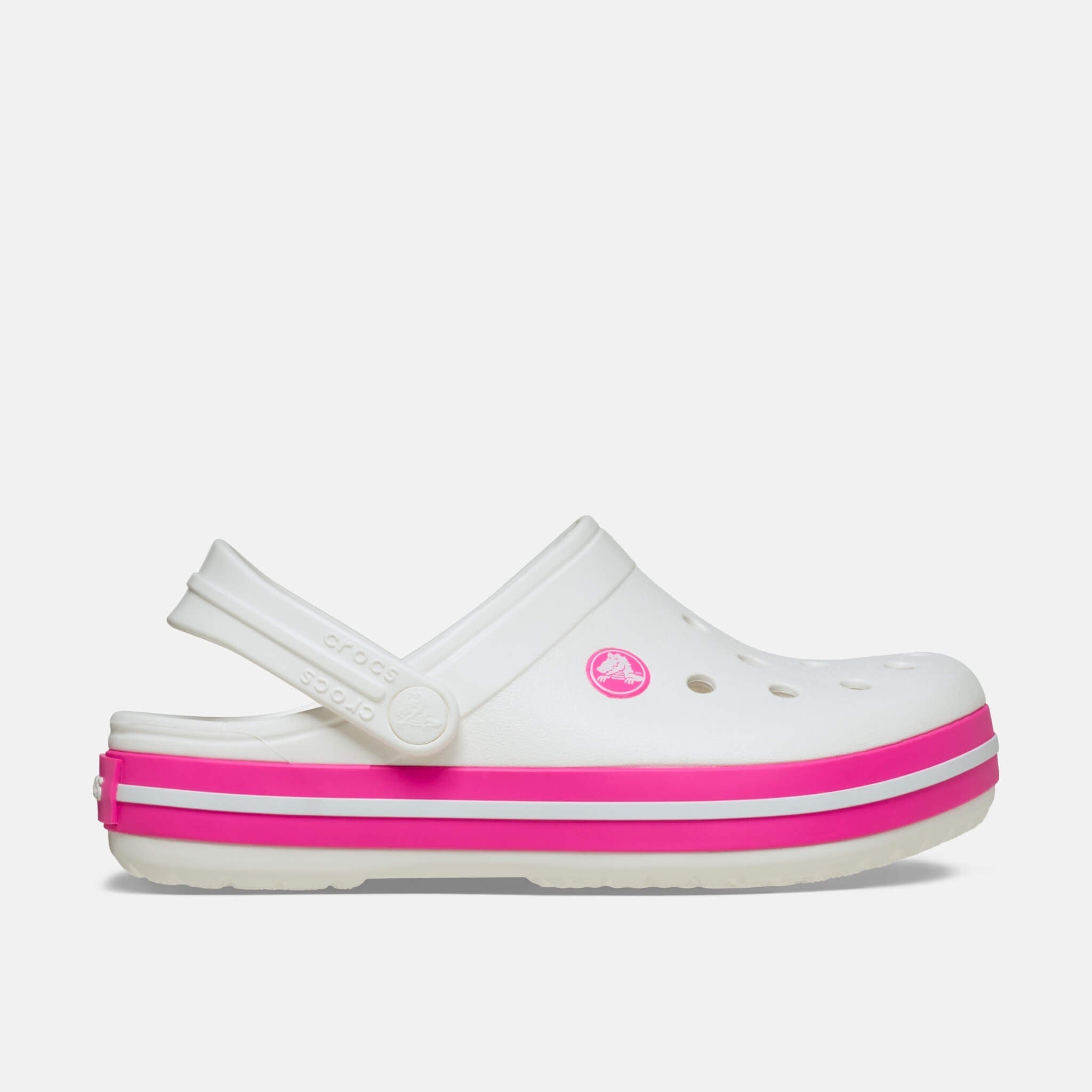 Crocs Kids Crocband Clog White/Pink Crush