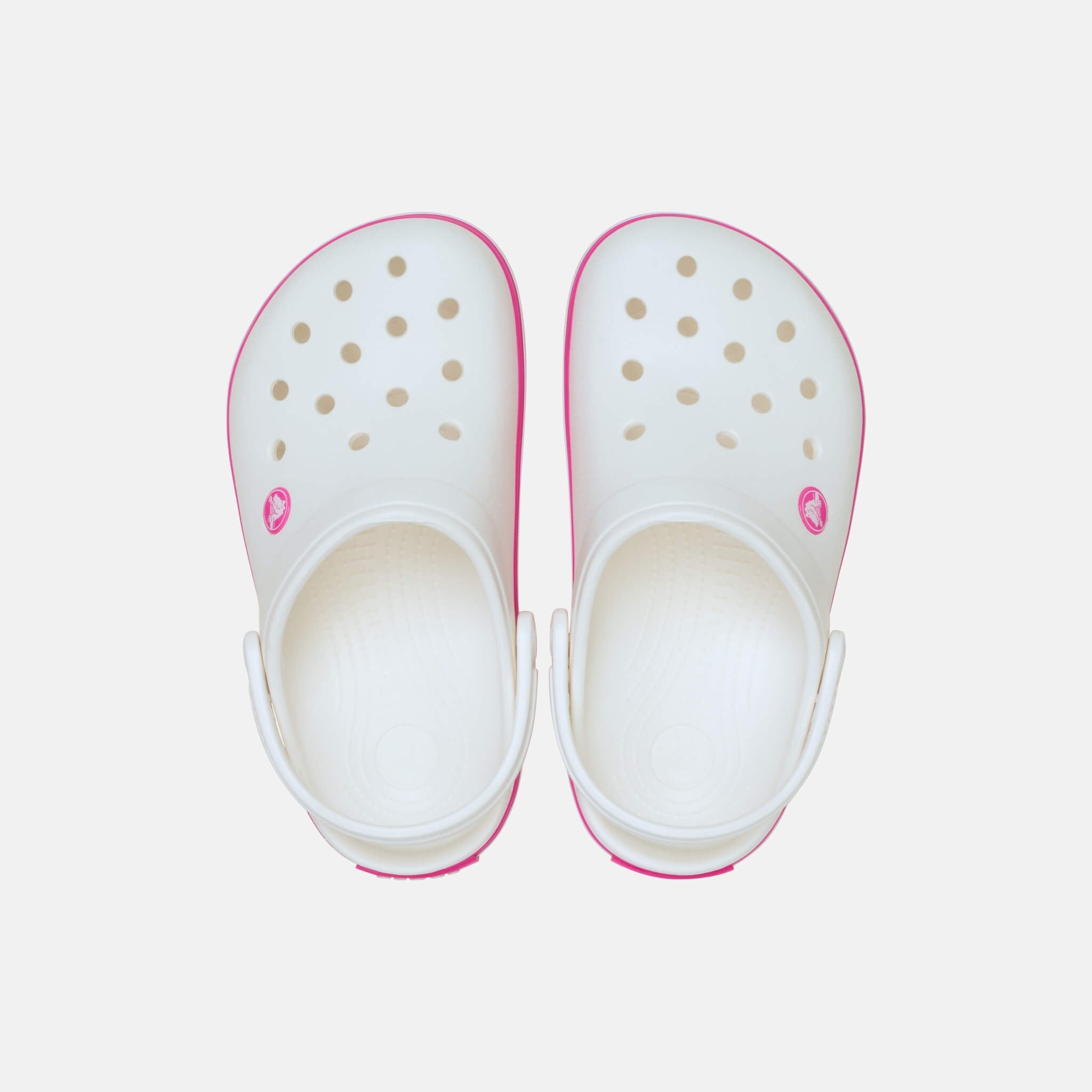Crocs Kids Crocband Clog White/Pink Crush