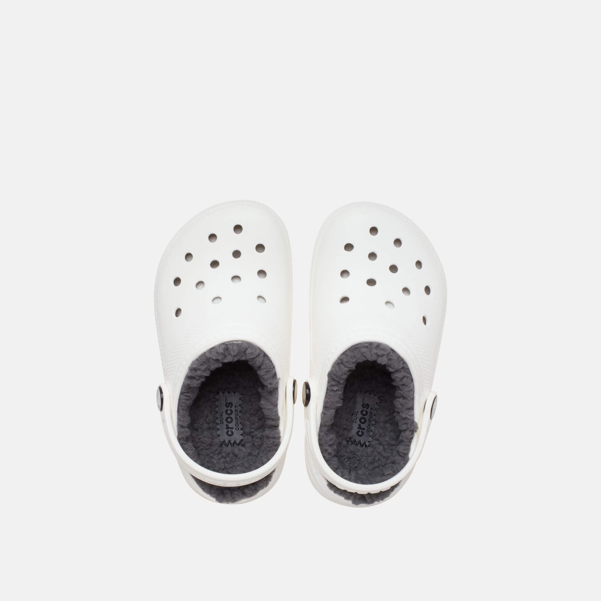 Crocs Kids Classic Lined Clog White/Grey
