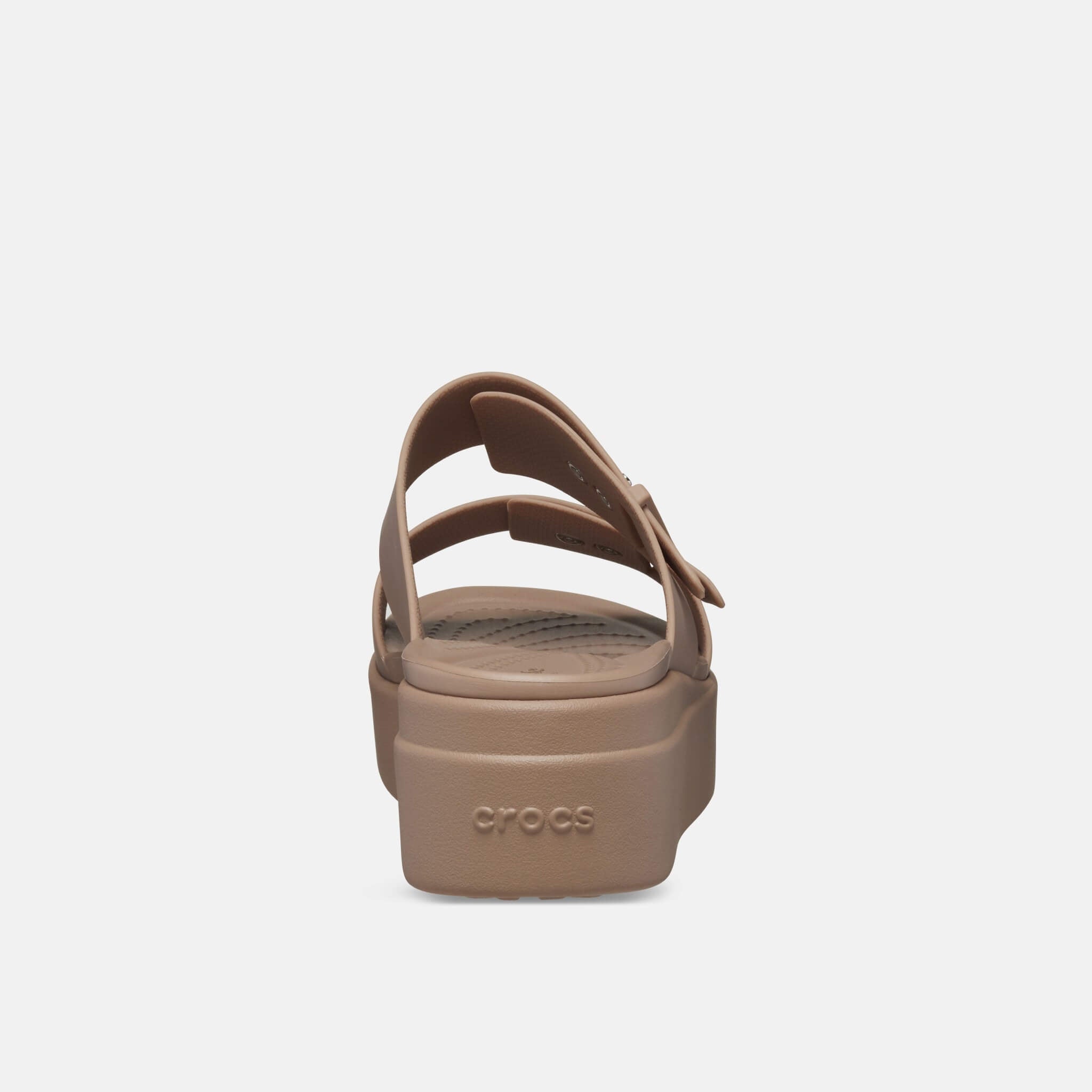 Crocs Brooklyn Buckle Low Wedge Latte
