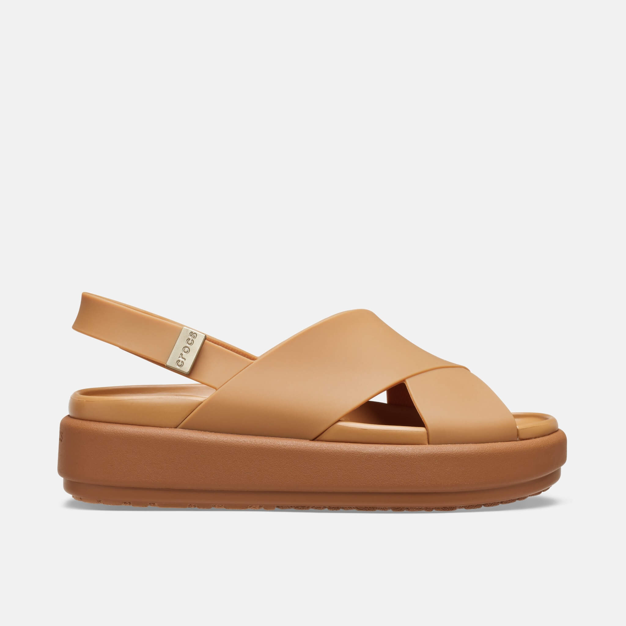 Crocs Brooklyn Luxe Cross Strap Tan/Tan