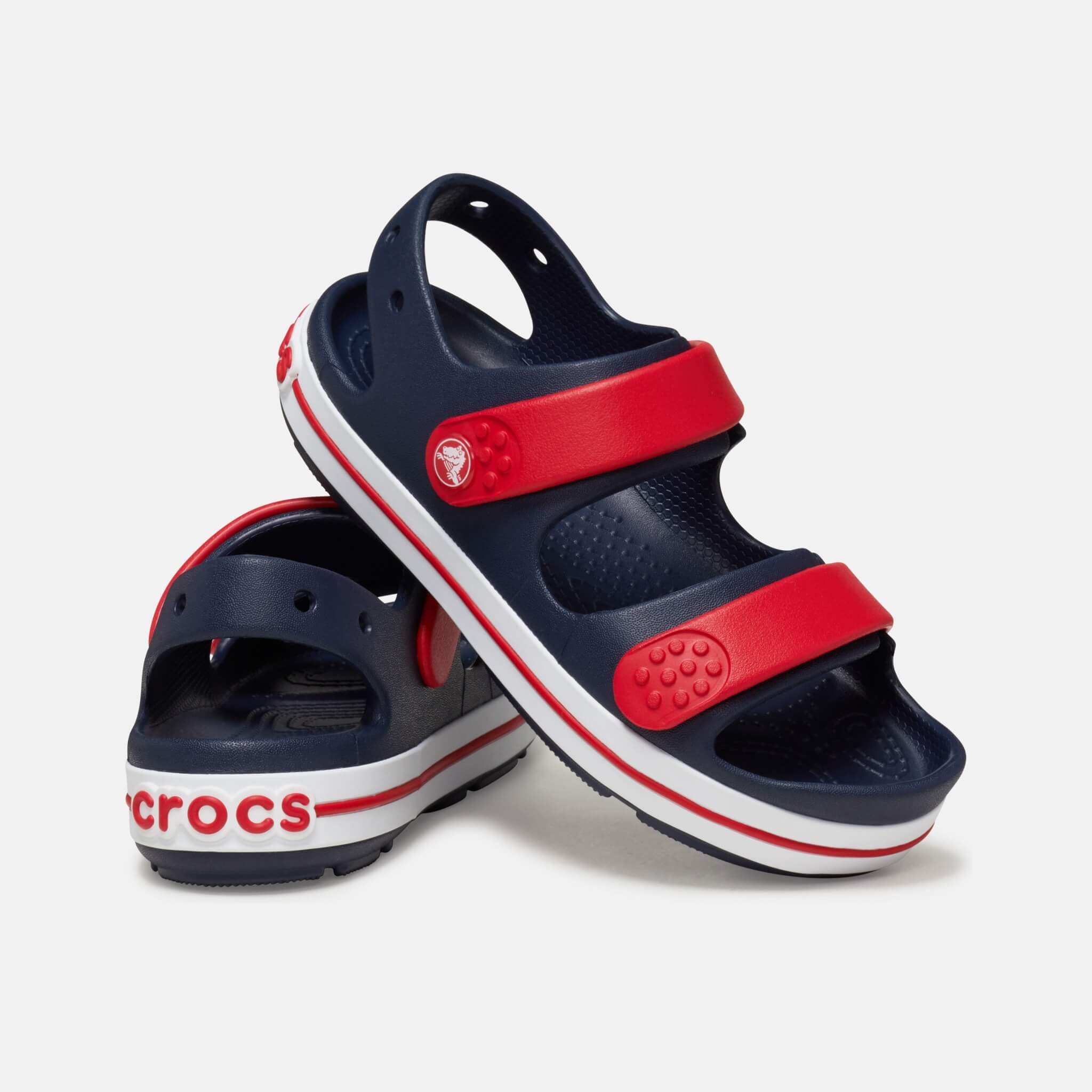 Crocs Kids Crocband Cruiser Sandal Navy/Varsity Red