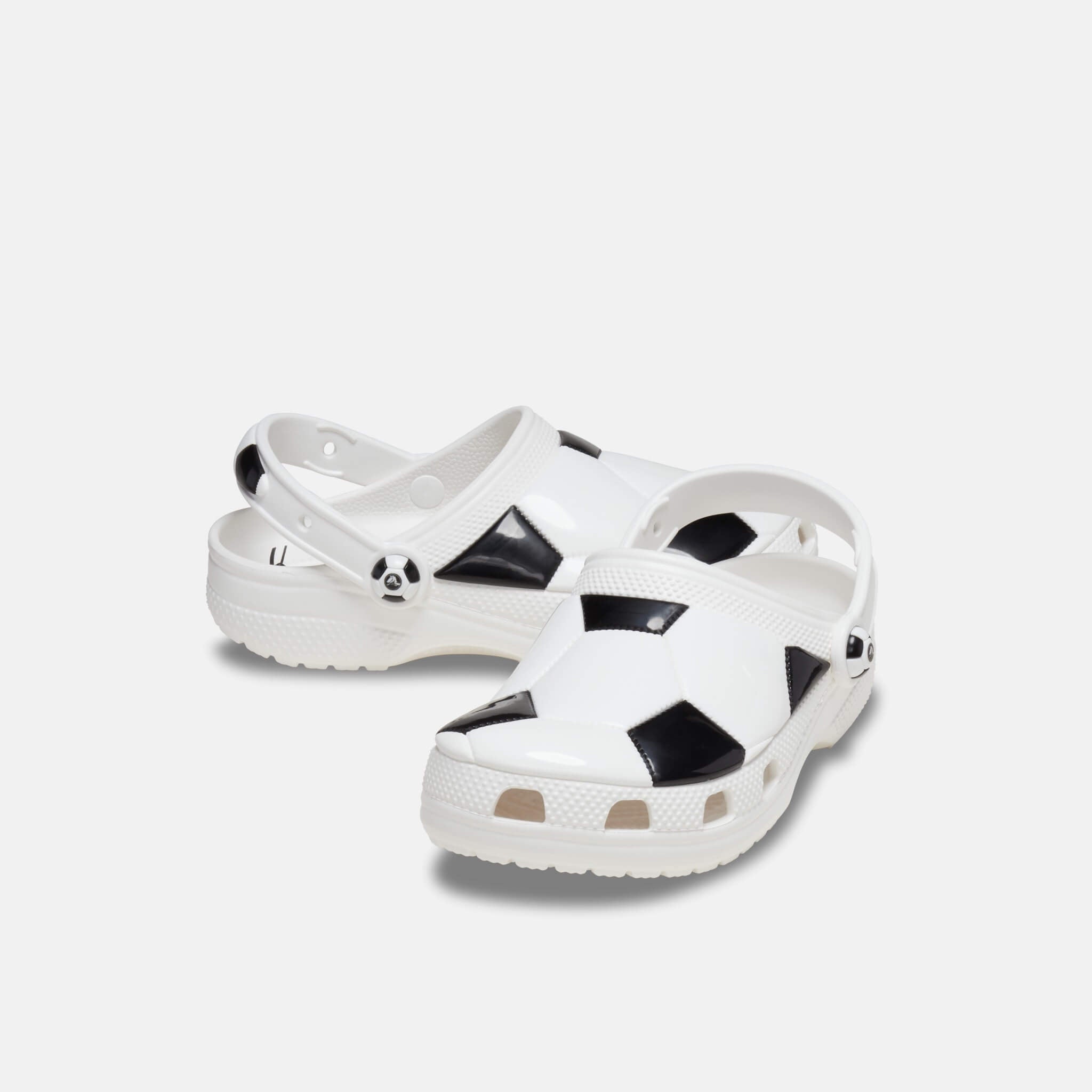 Crocs Kids Classic Soccer Ball Clog White/Black