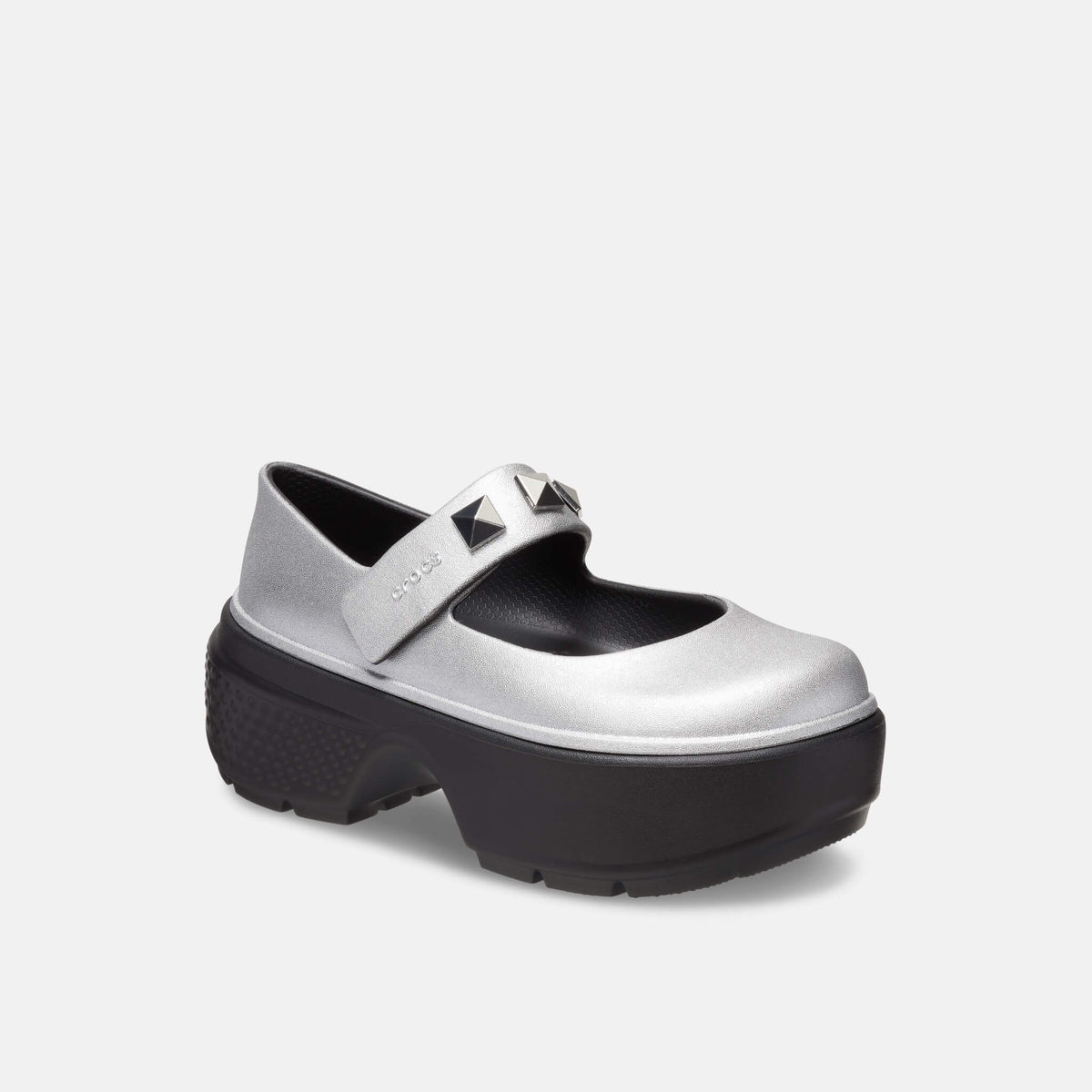 Crocs Stomp Metallic Mary Jane Silver