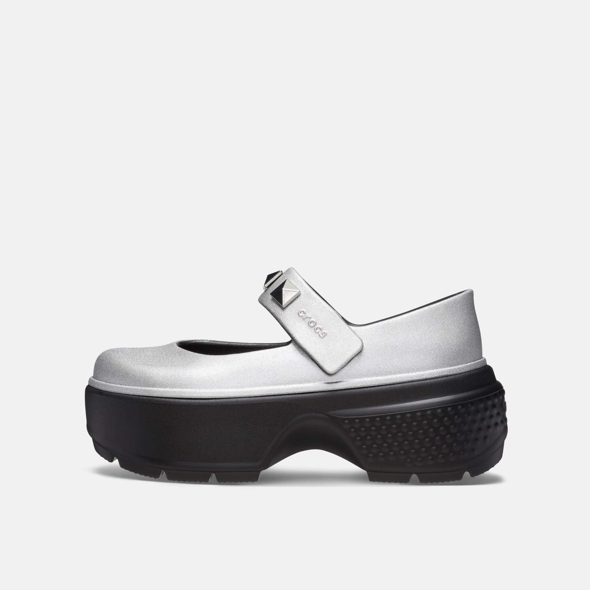 Crocs Stomp Metallic Mary Jane Silver