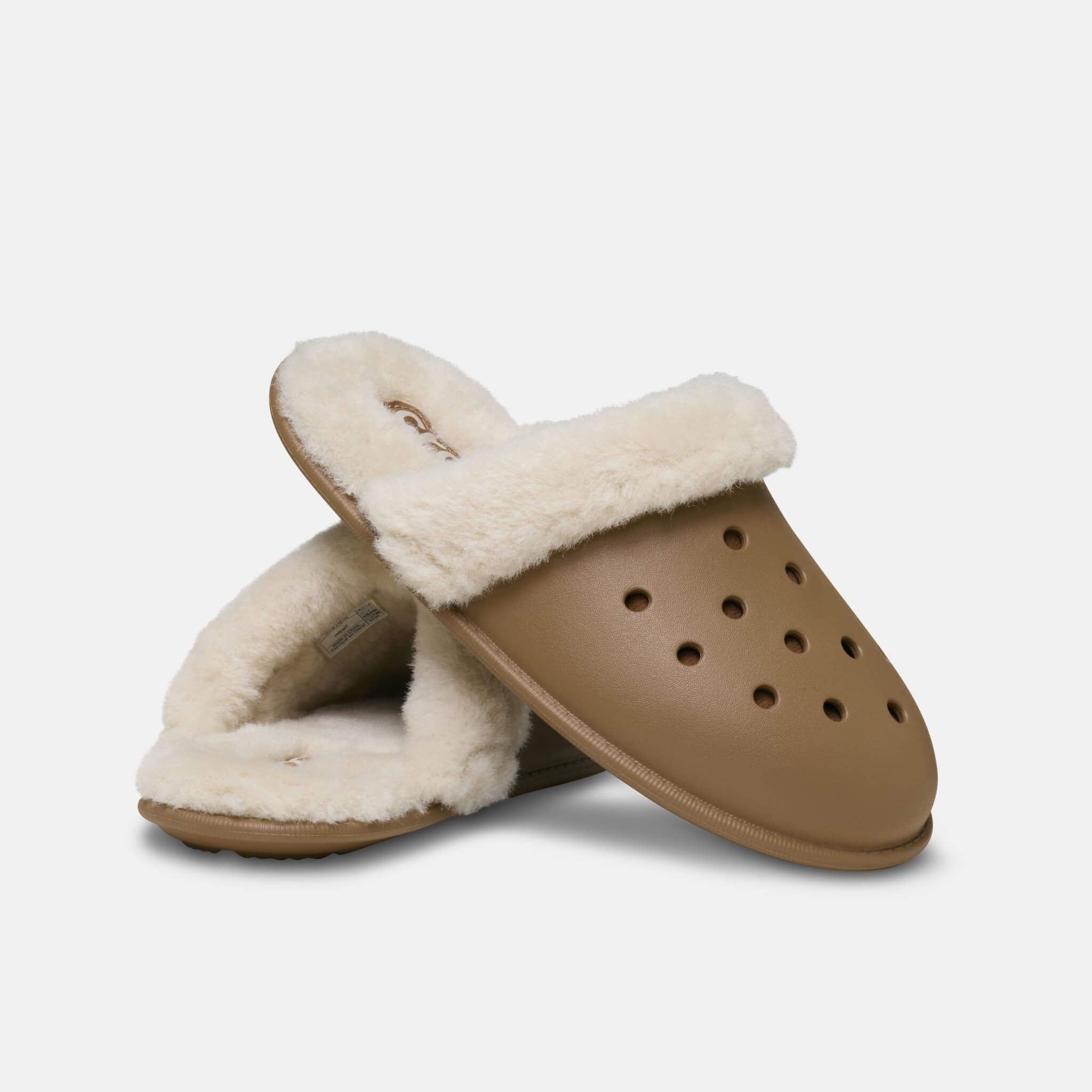 Crocs Classic Fuzz Scuff Sepia
