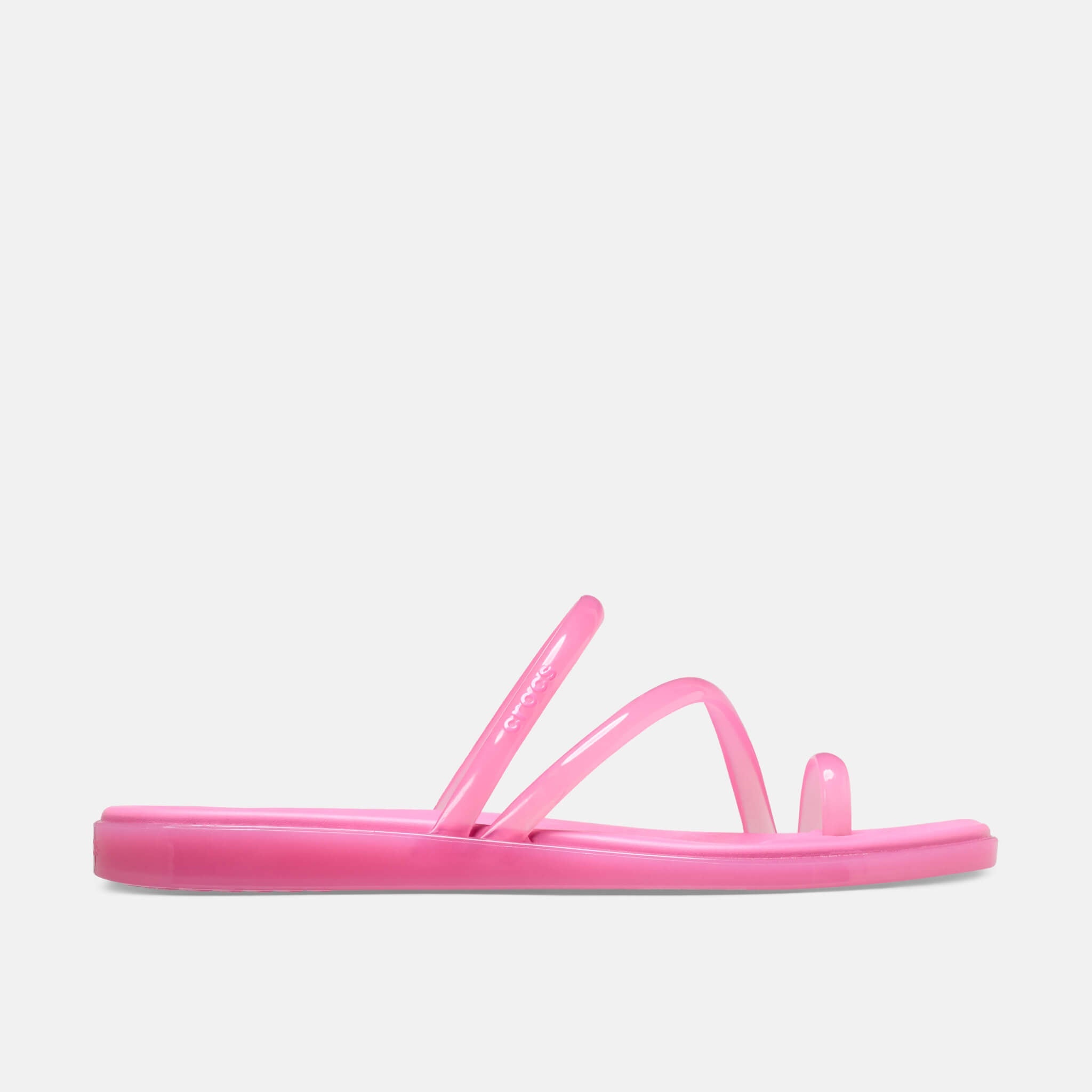 Crocs Miami Jelly Toe Loop Sandal Pink Lemonade Jelly