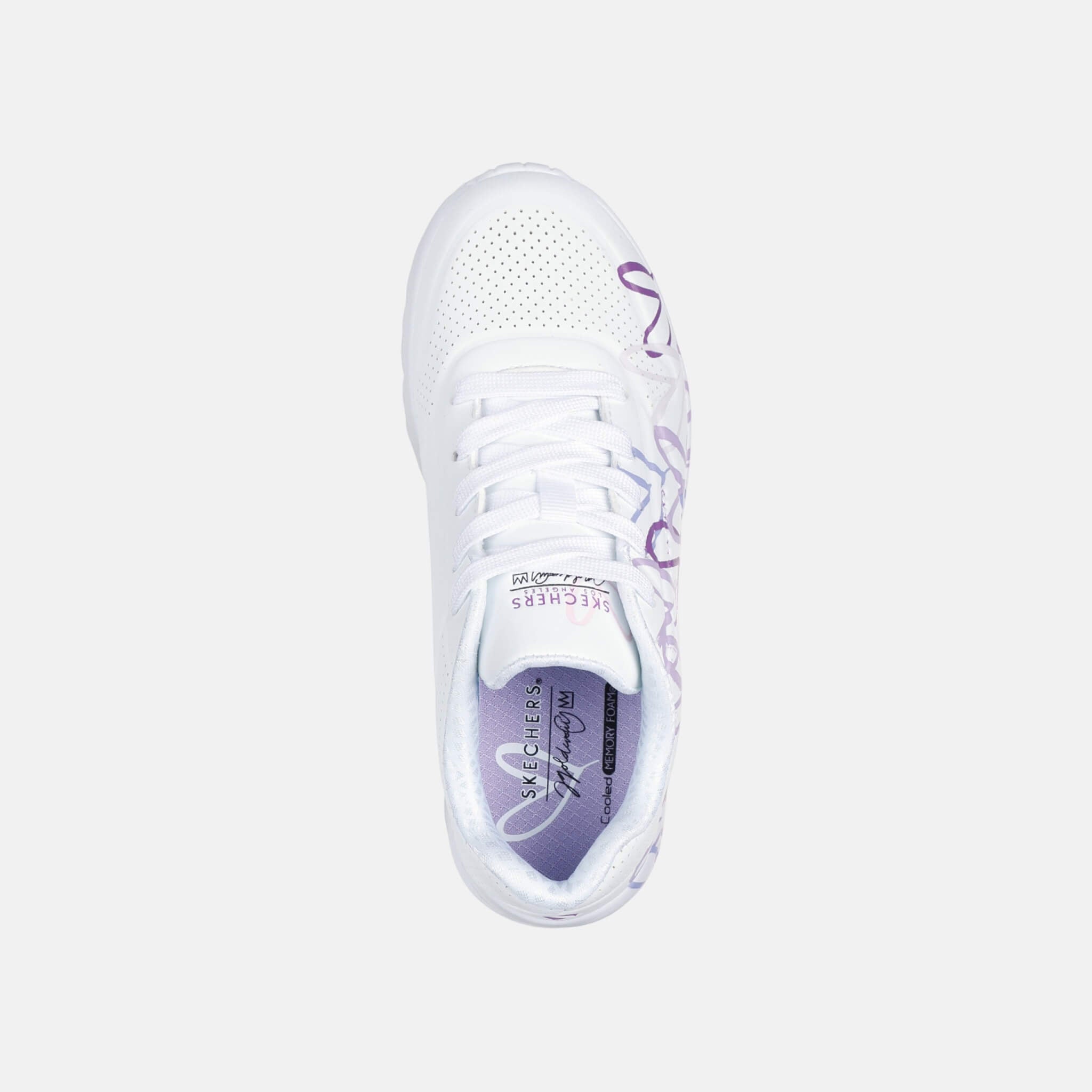 Skechers x JGoldcrown Uno Lite Spread the Love White