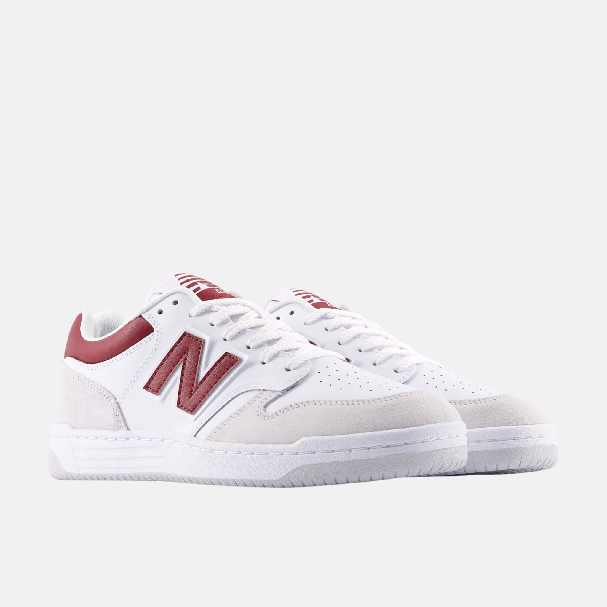 New Balance BB480L White/Team Red