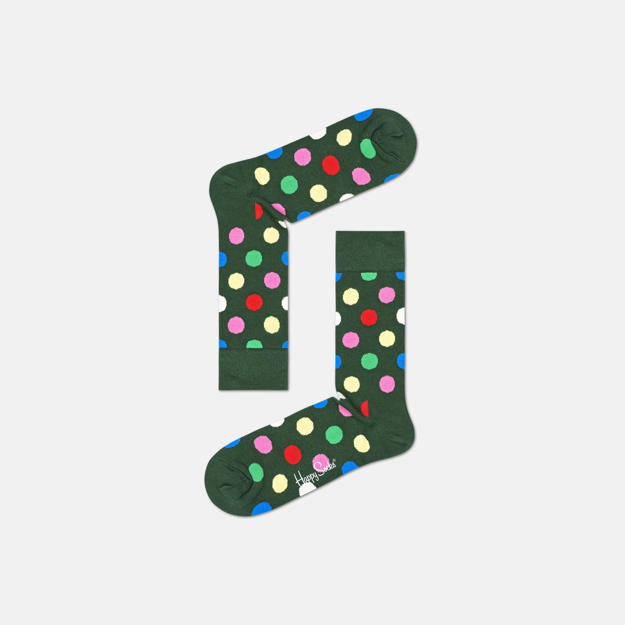 Happy Socks Big Dot Green Sock