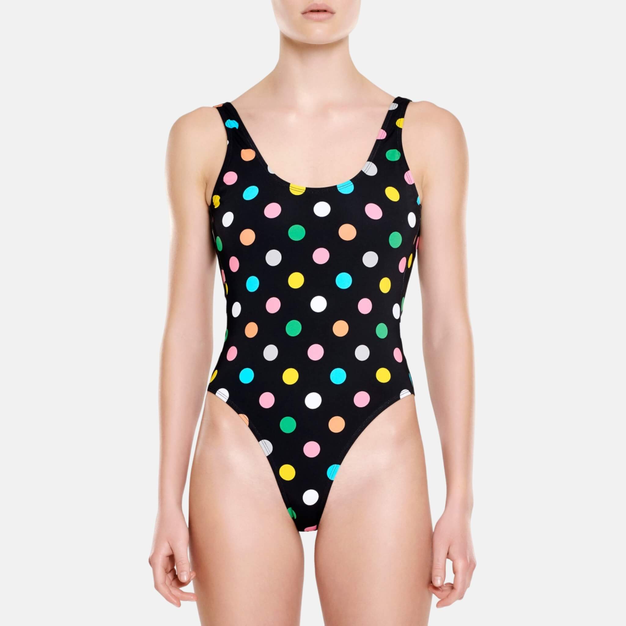 Happy Socks Big Dot Black Swimsuit