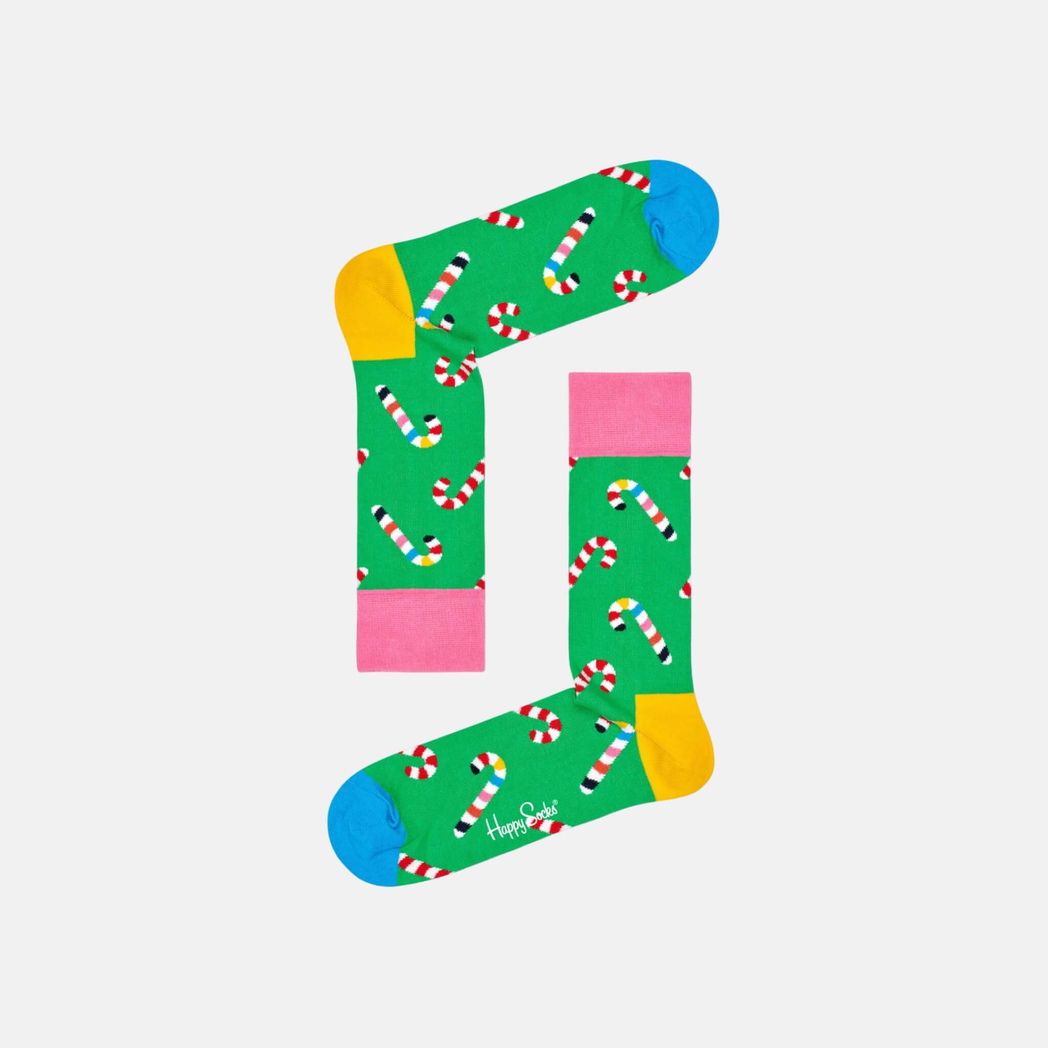 Happy Socks Candy Cane Green Sock