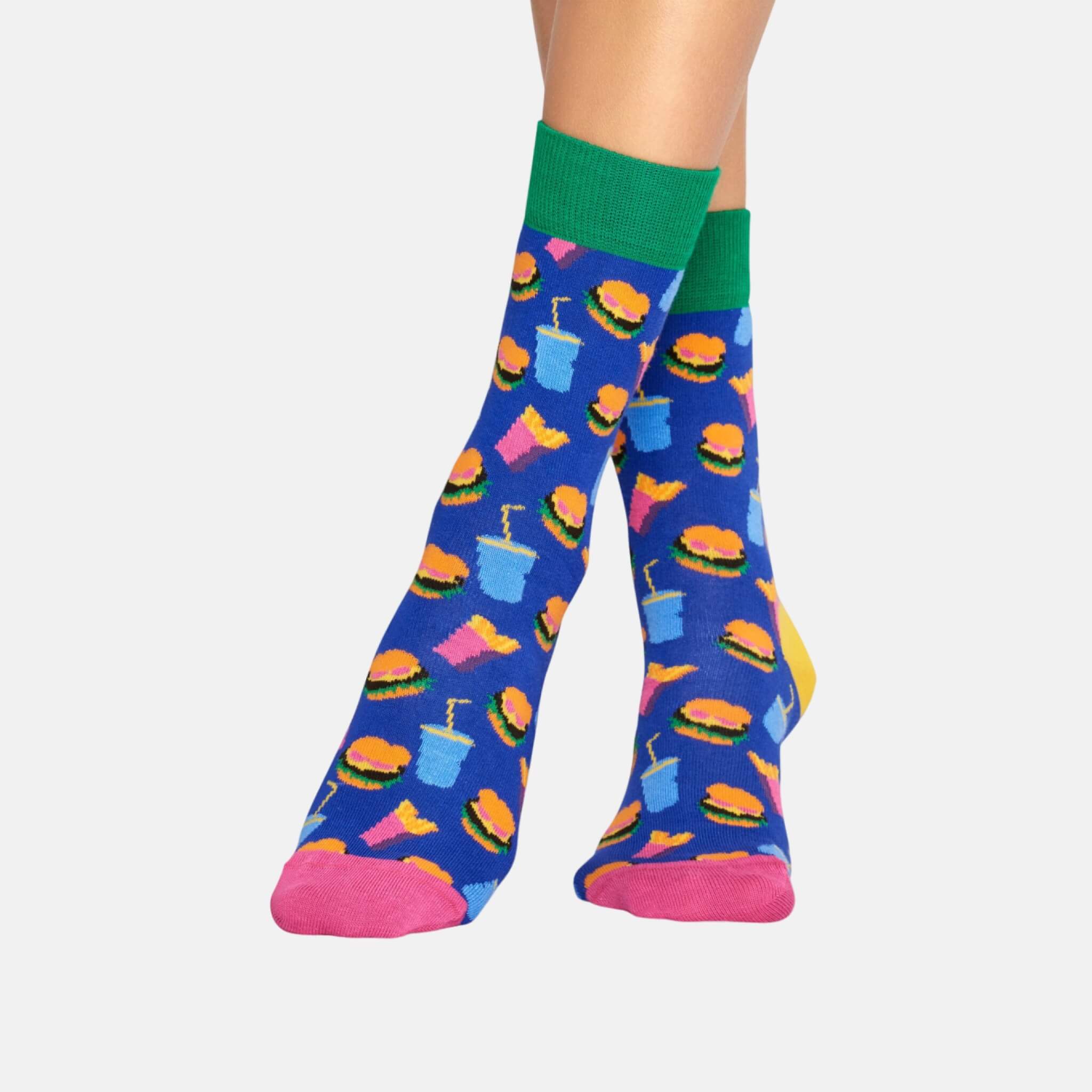 Happy Socks Hamburger Blue Sock