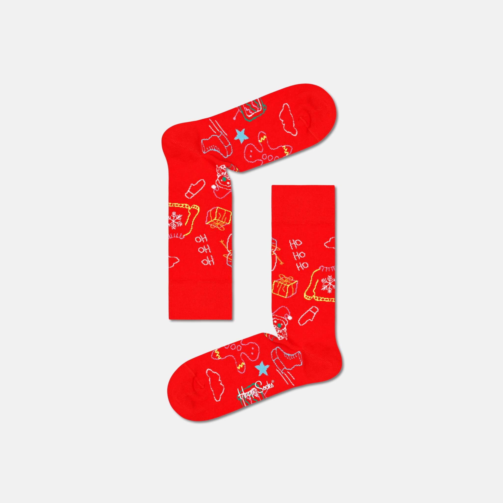 Happy Socks Ho Ho Ho Red Sock