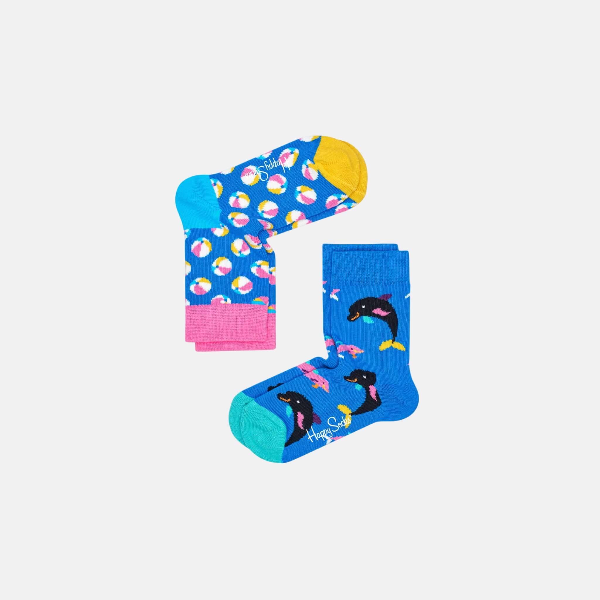 Happy Socks Kids Balls & DolpHins Socks 2-Pack