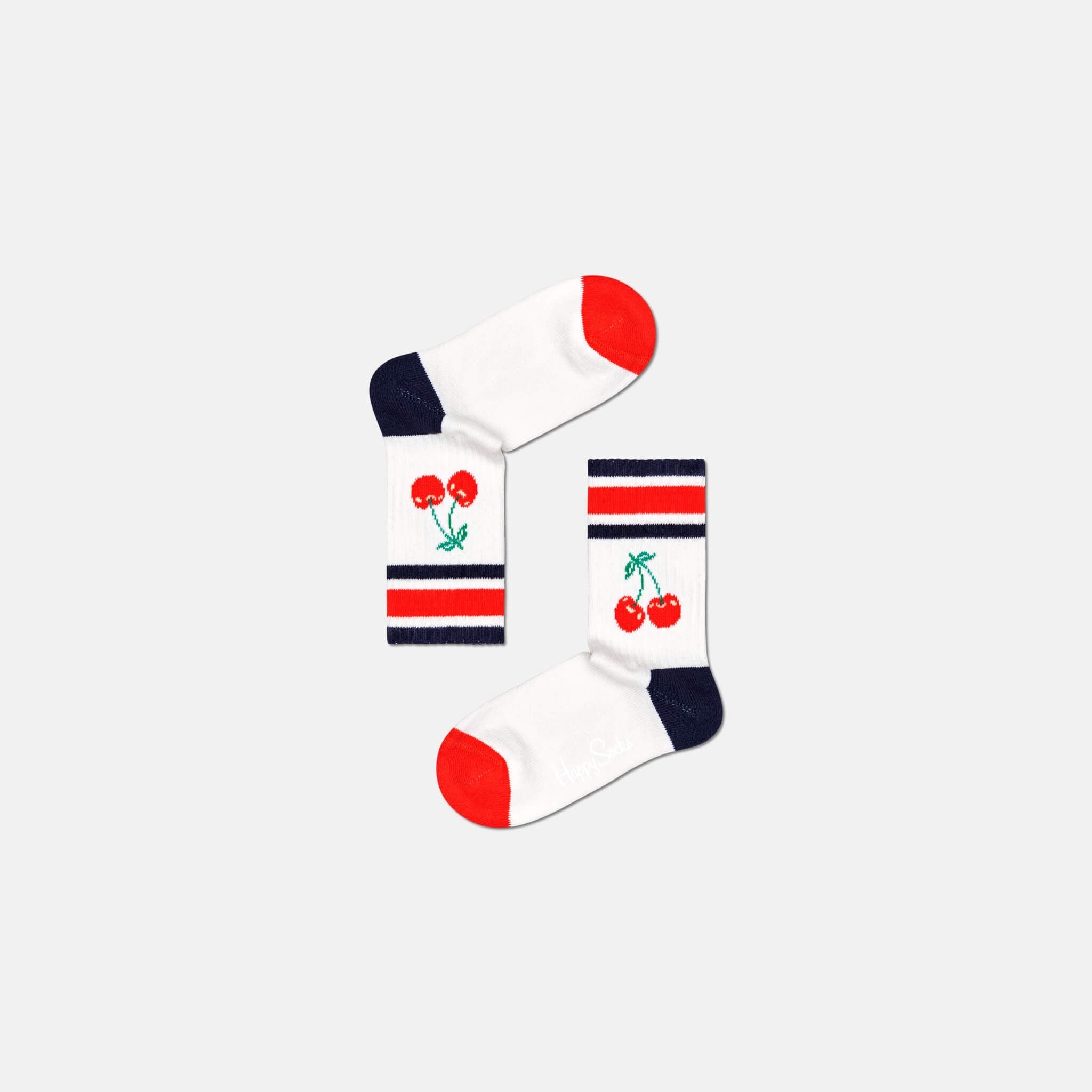 Happy Socks Kids Cherry White Sock