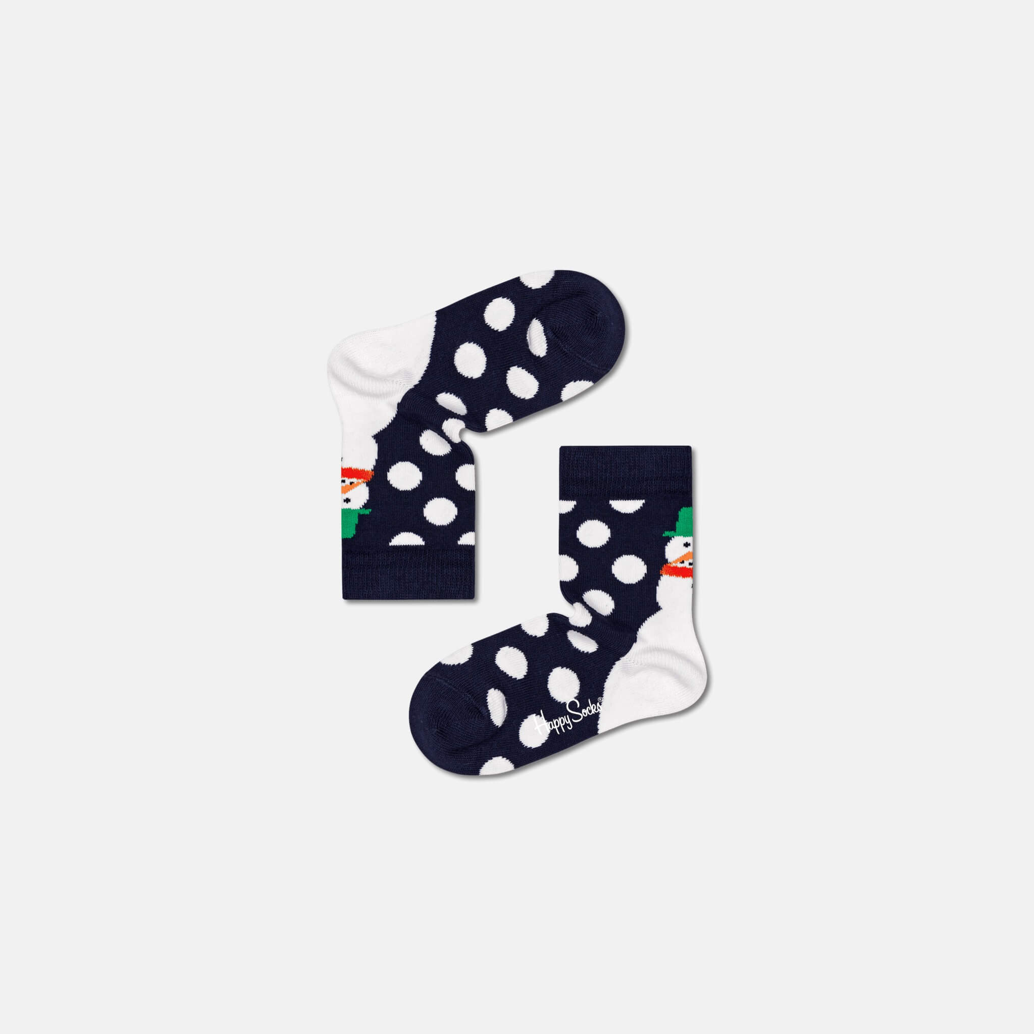 Happy Socks Kids Jumbo Snowman Blue Sock