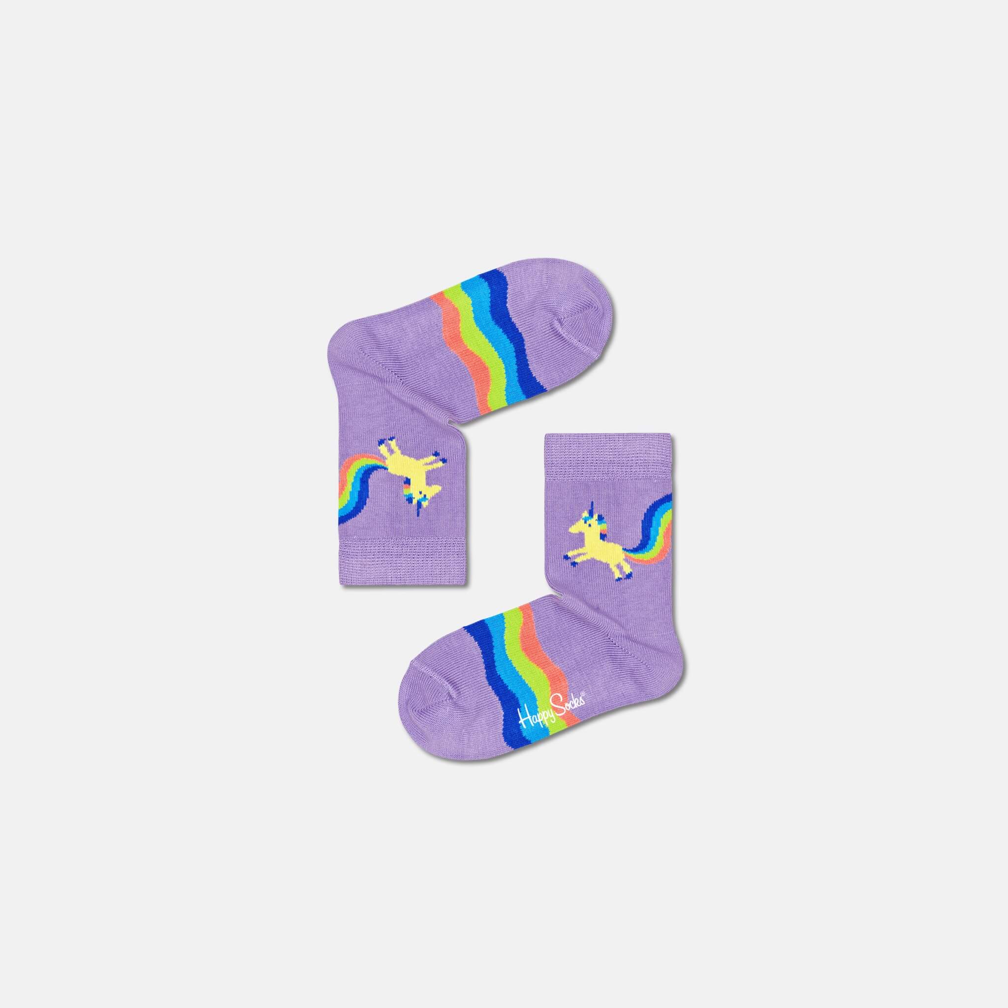 Happy Socks Kids Rainbow Tail Purple Sock
