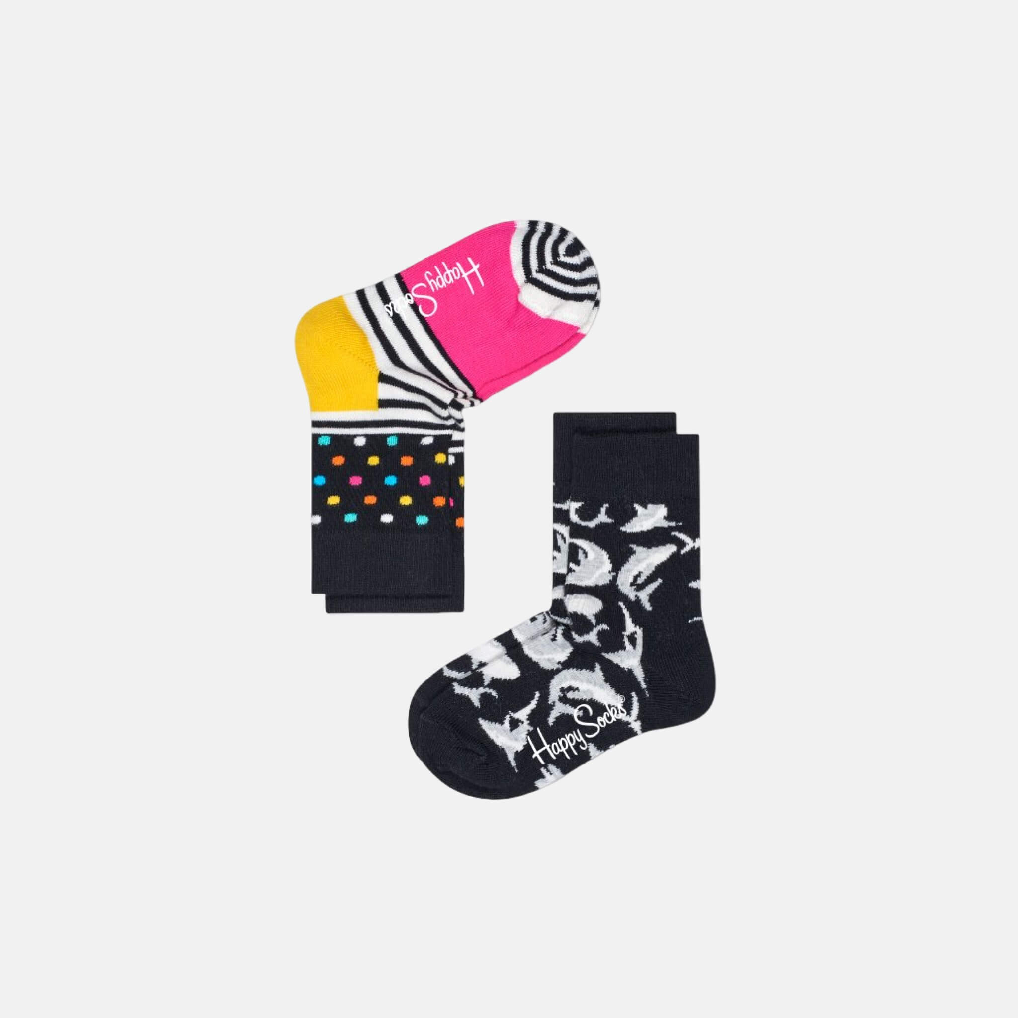 Happy Socks Kids Stripe Dot and DolpHin Socks 2-Pack
