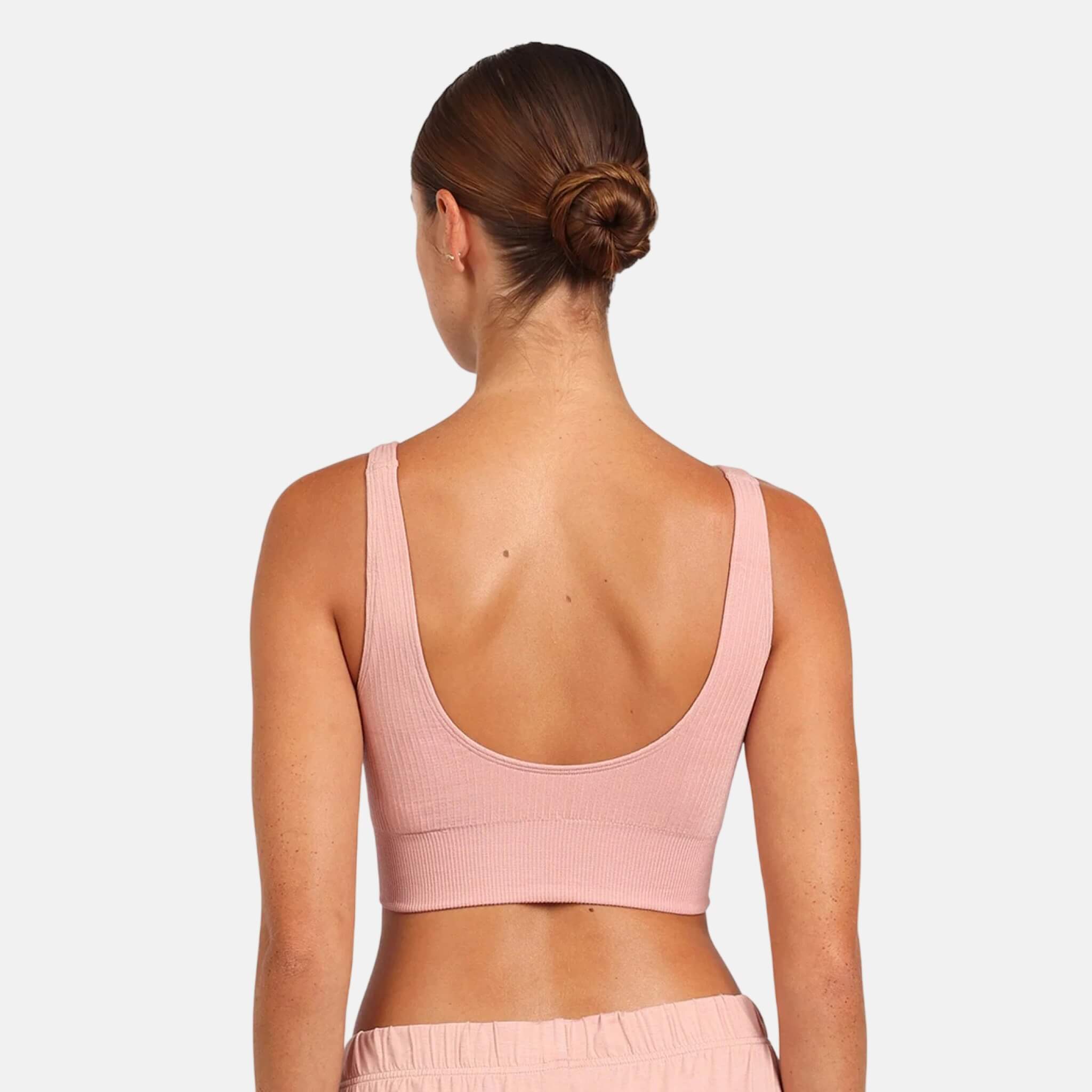 Boody Ribbed Seamless Bra Dusty Pink