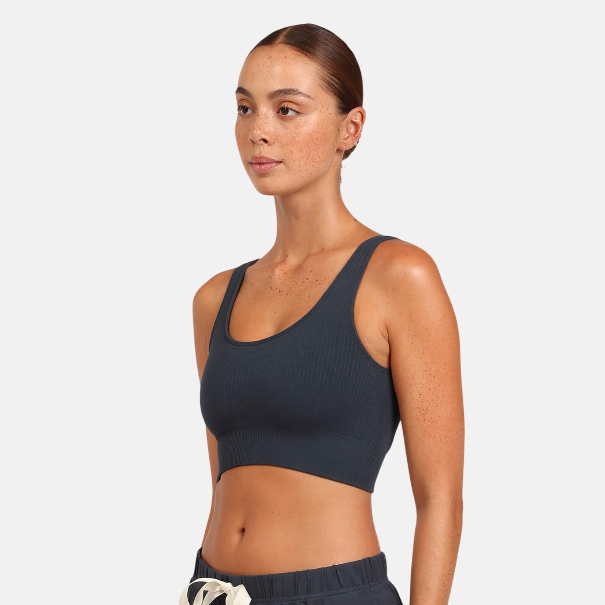 Boody Ribbed Seamless Bra Storm