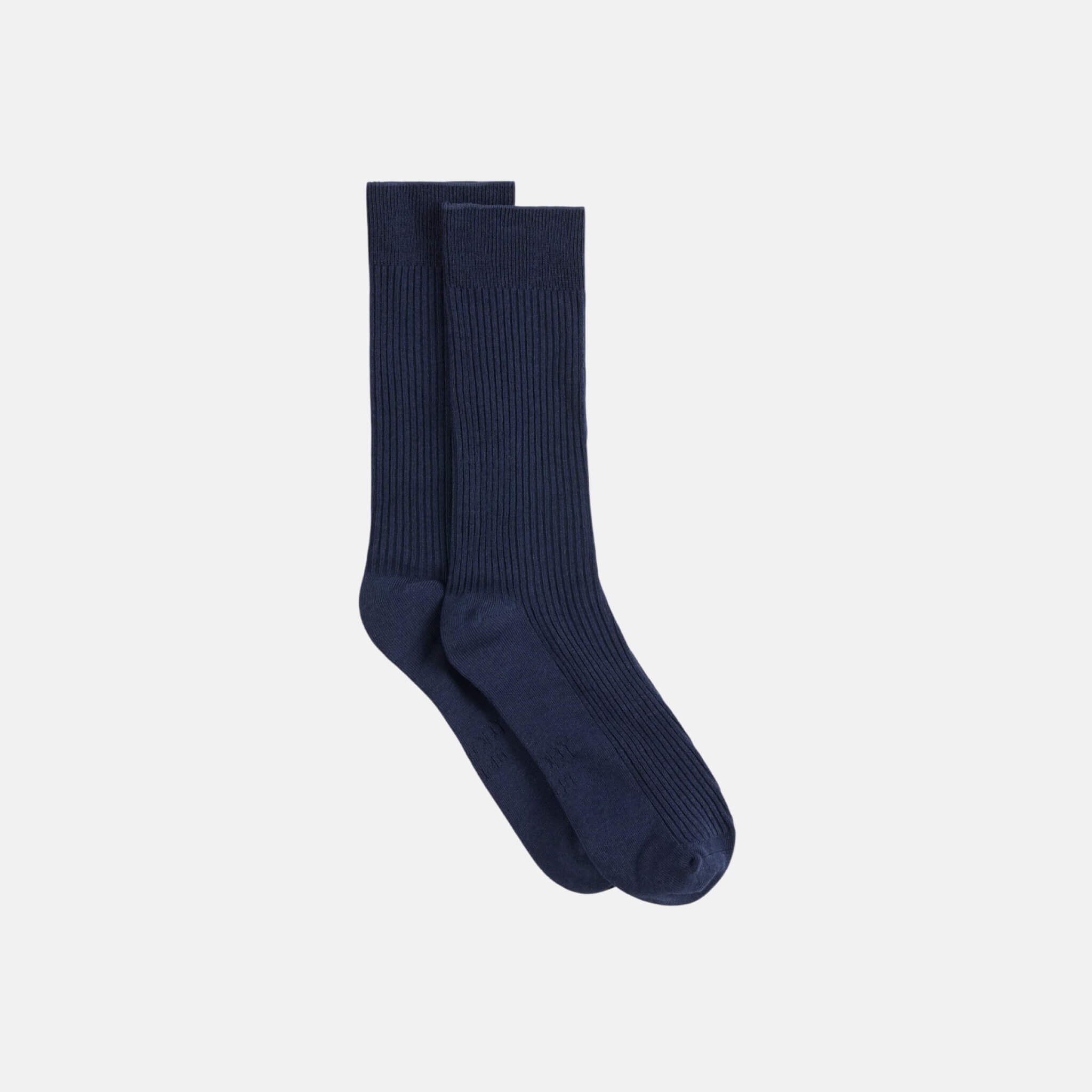 Boody Ribbed Crew Socks Navy