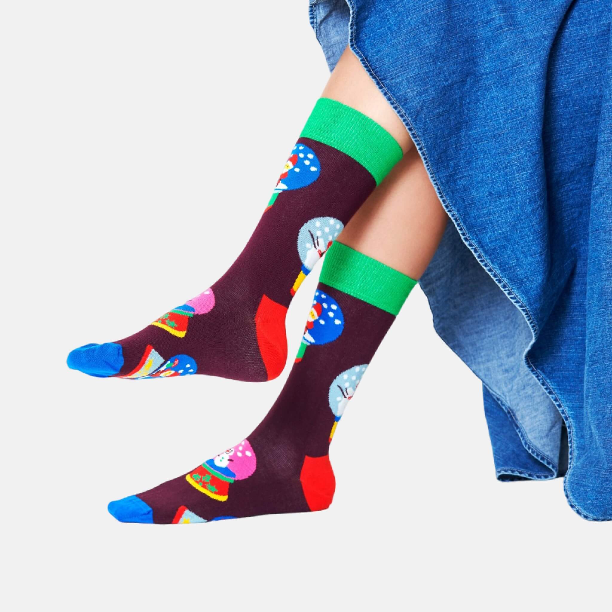 Happy Socks Globe Brown Sock