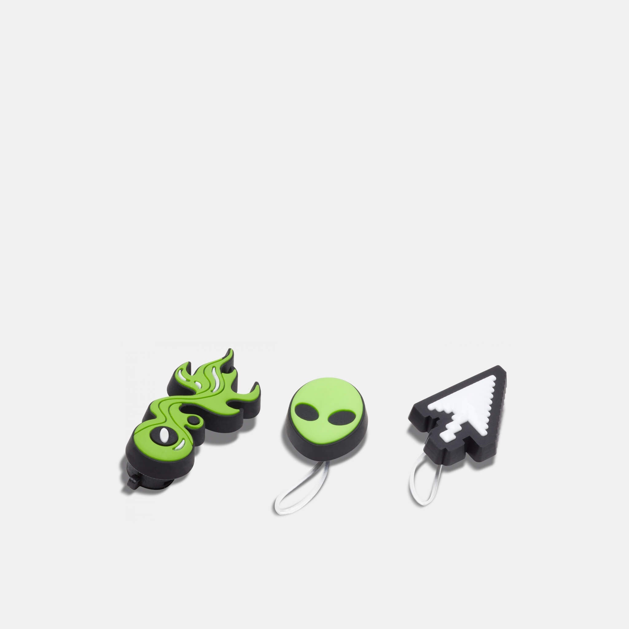 Jibbitz Charms Green Sandal Backer 3-Pack