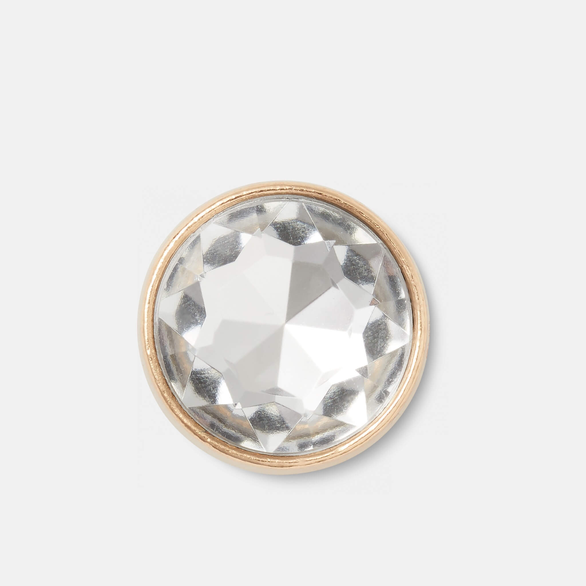 Jibbitz Charms Gold Clear Gem