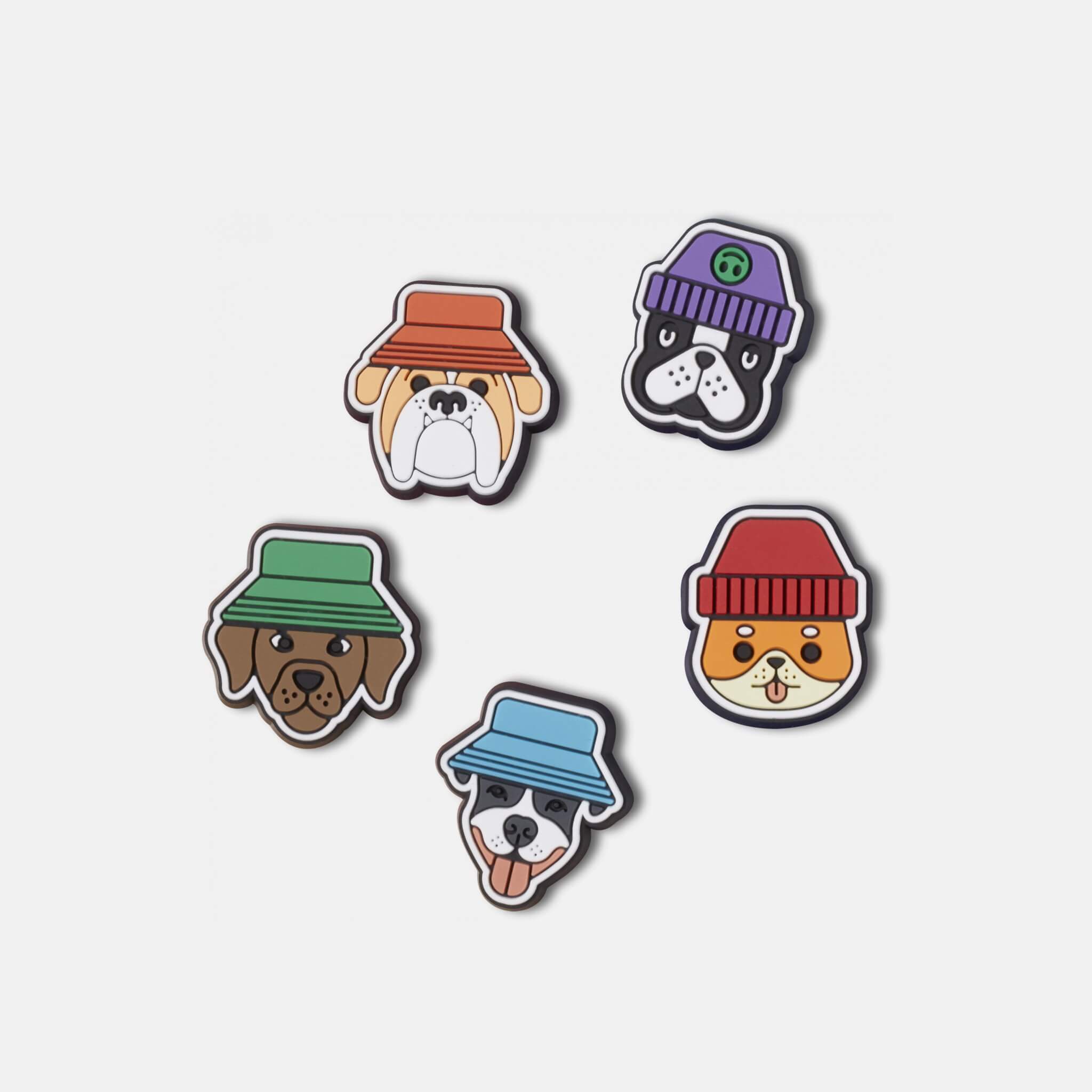 Jibbitz Charms Dogs in Hats 5-Pack