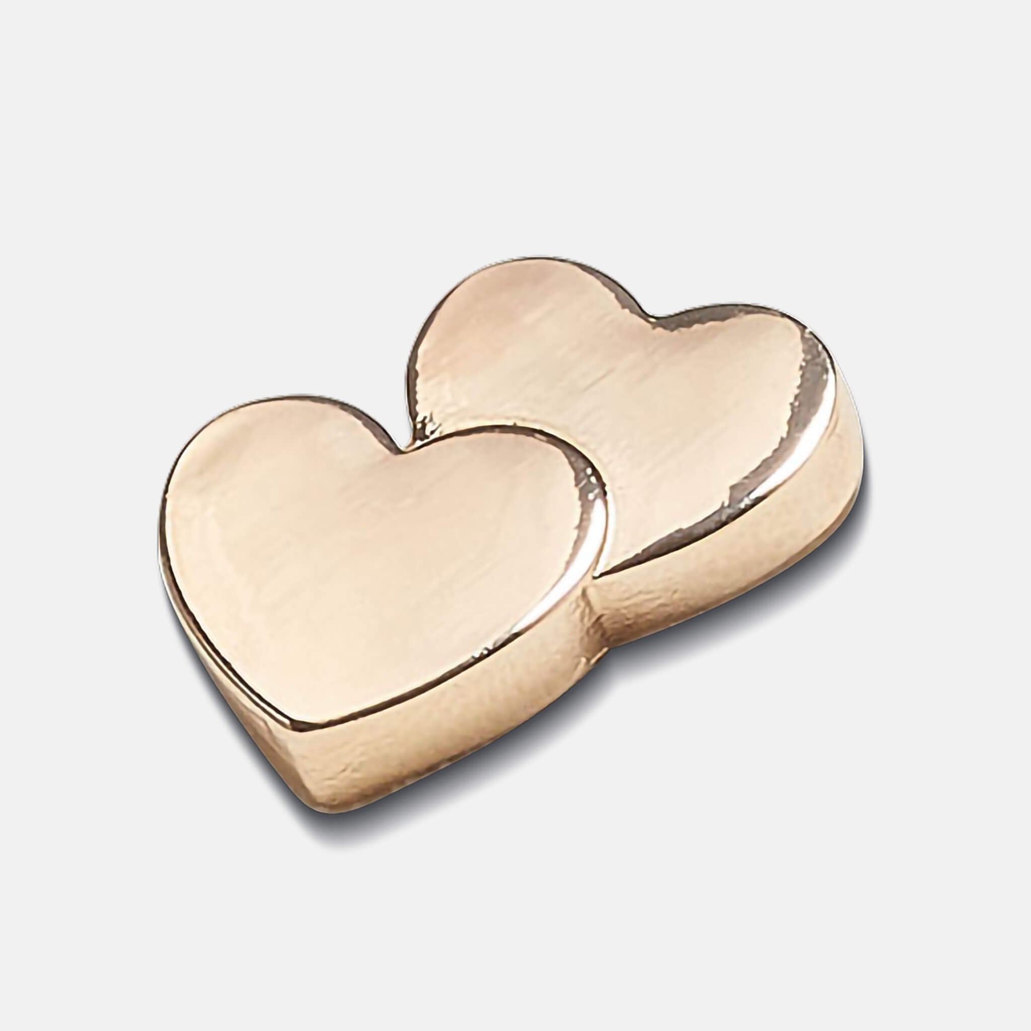 Jibbitz Charms Gold Double Heart