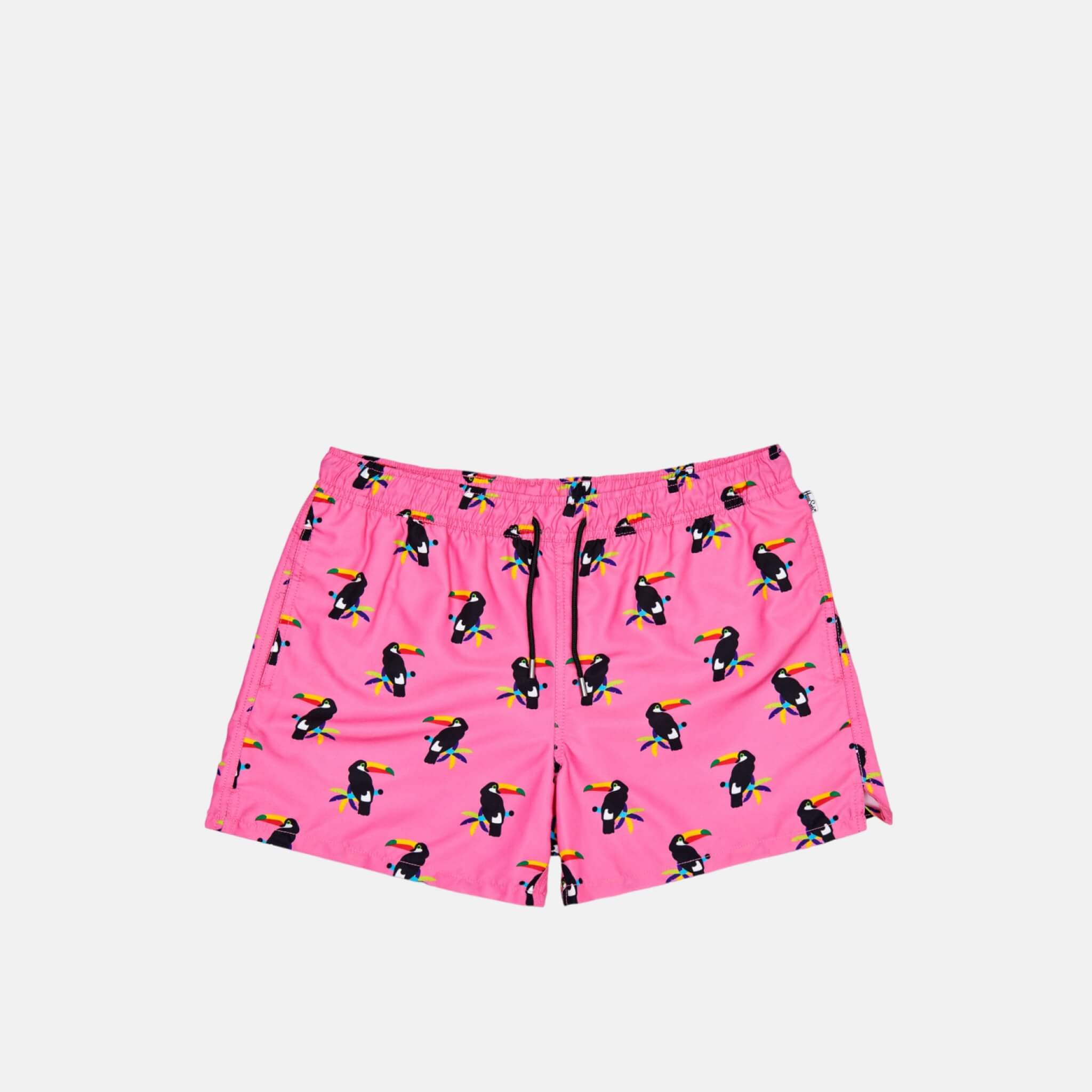 Happy Socks Toucan Pink Swim Shorts