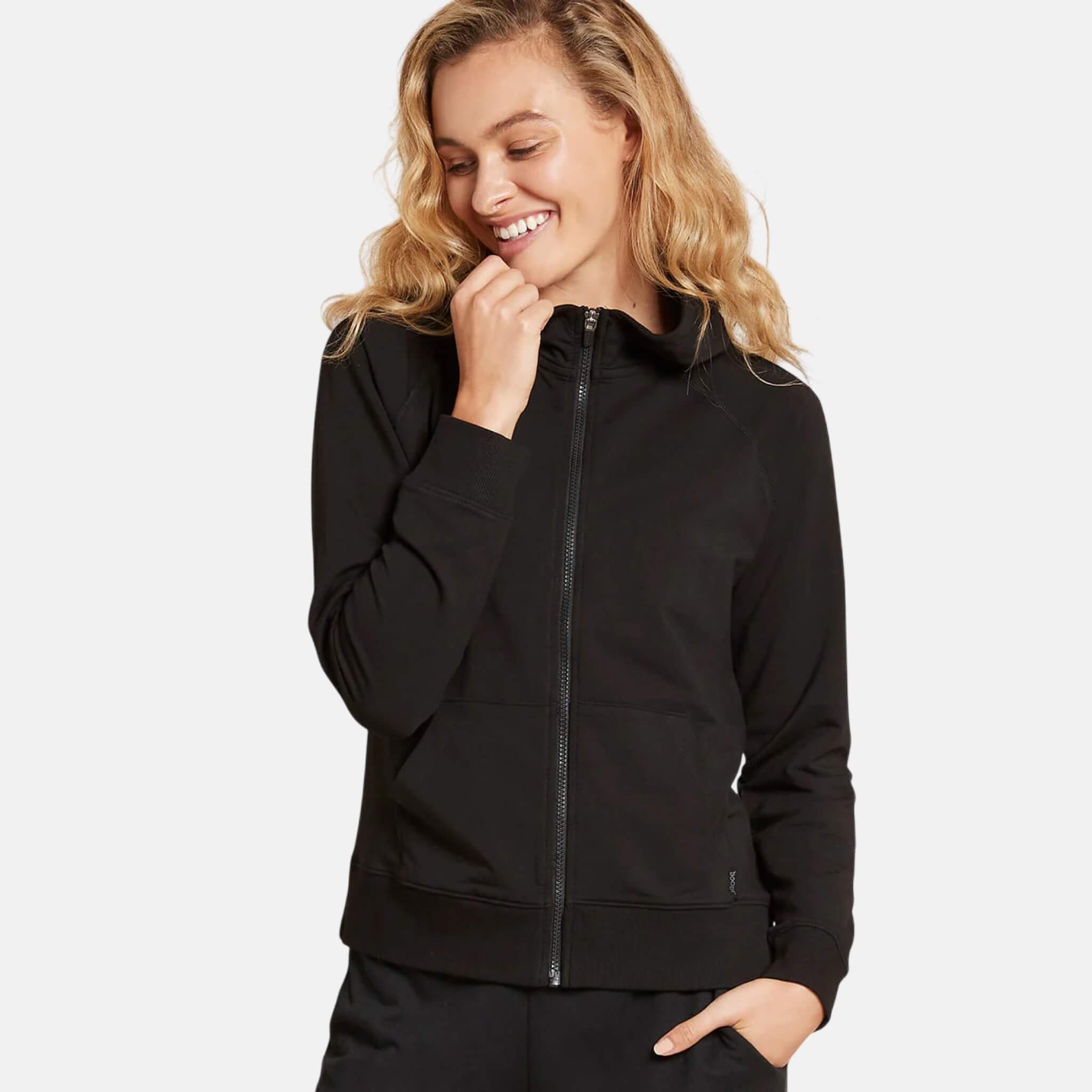 Boody Weekend Zip-Up Hoodie Black