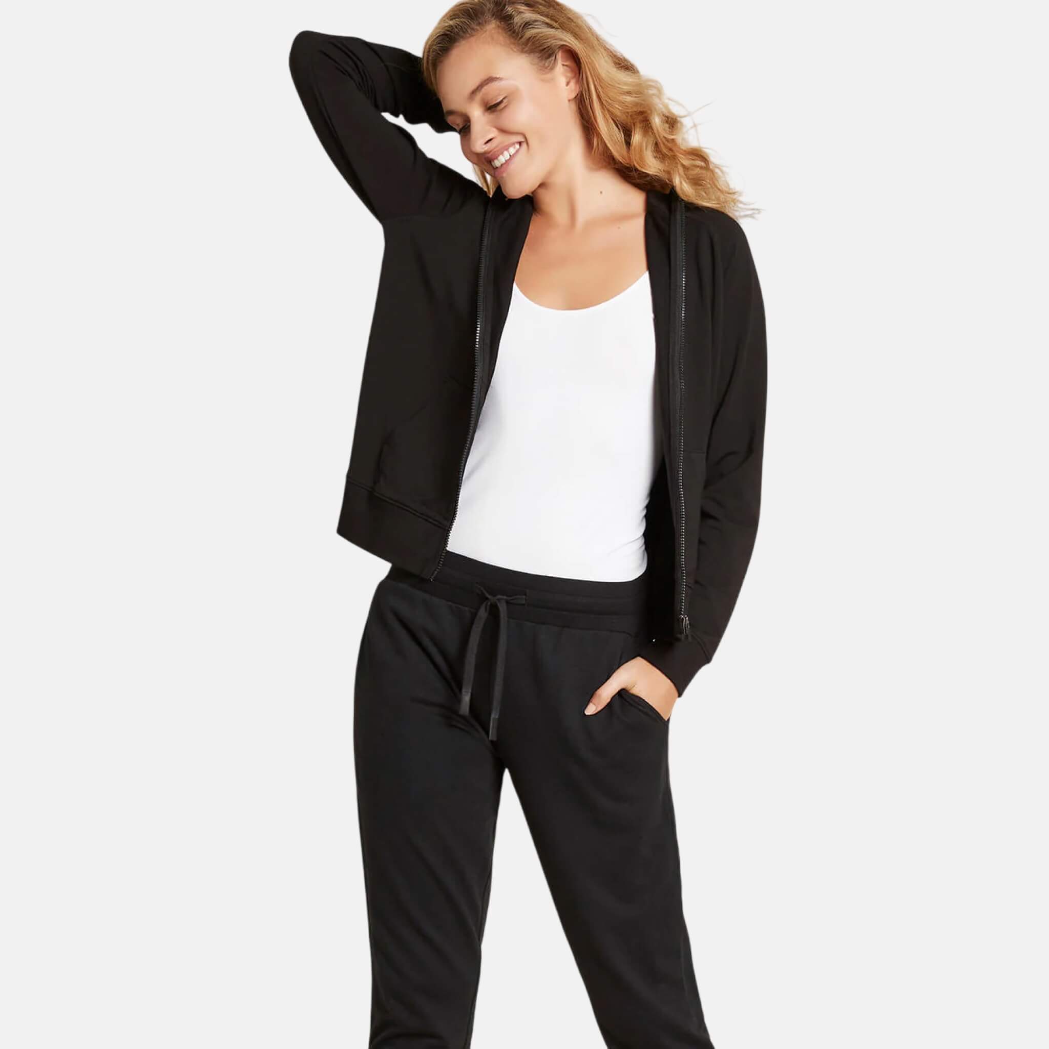 Boody Weekend Zip-Up Hoodie Black