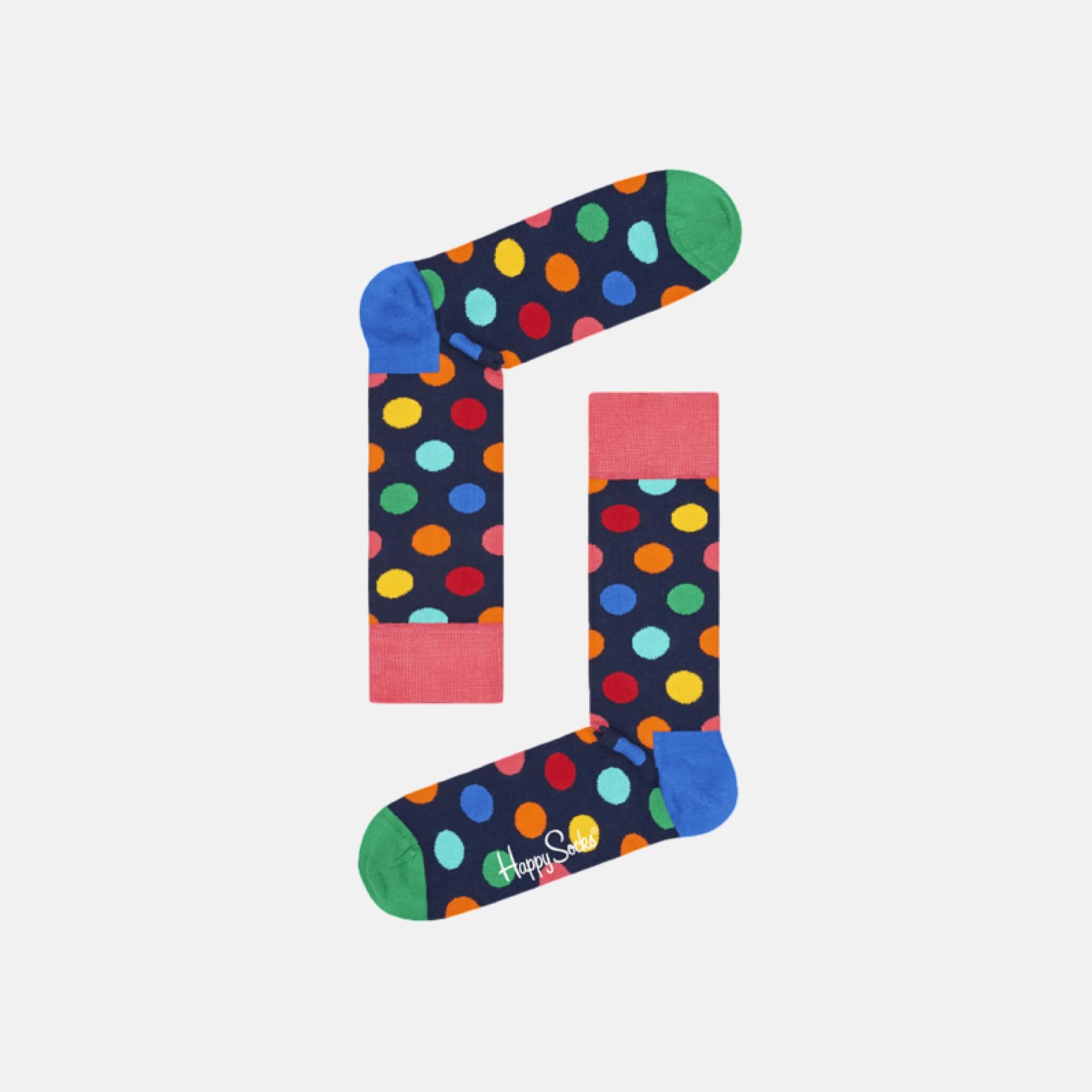 Happy Socks Combo Big Dot Blue 2-Pack Gift Set